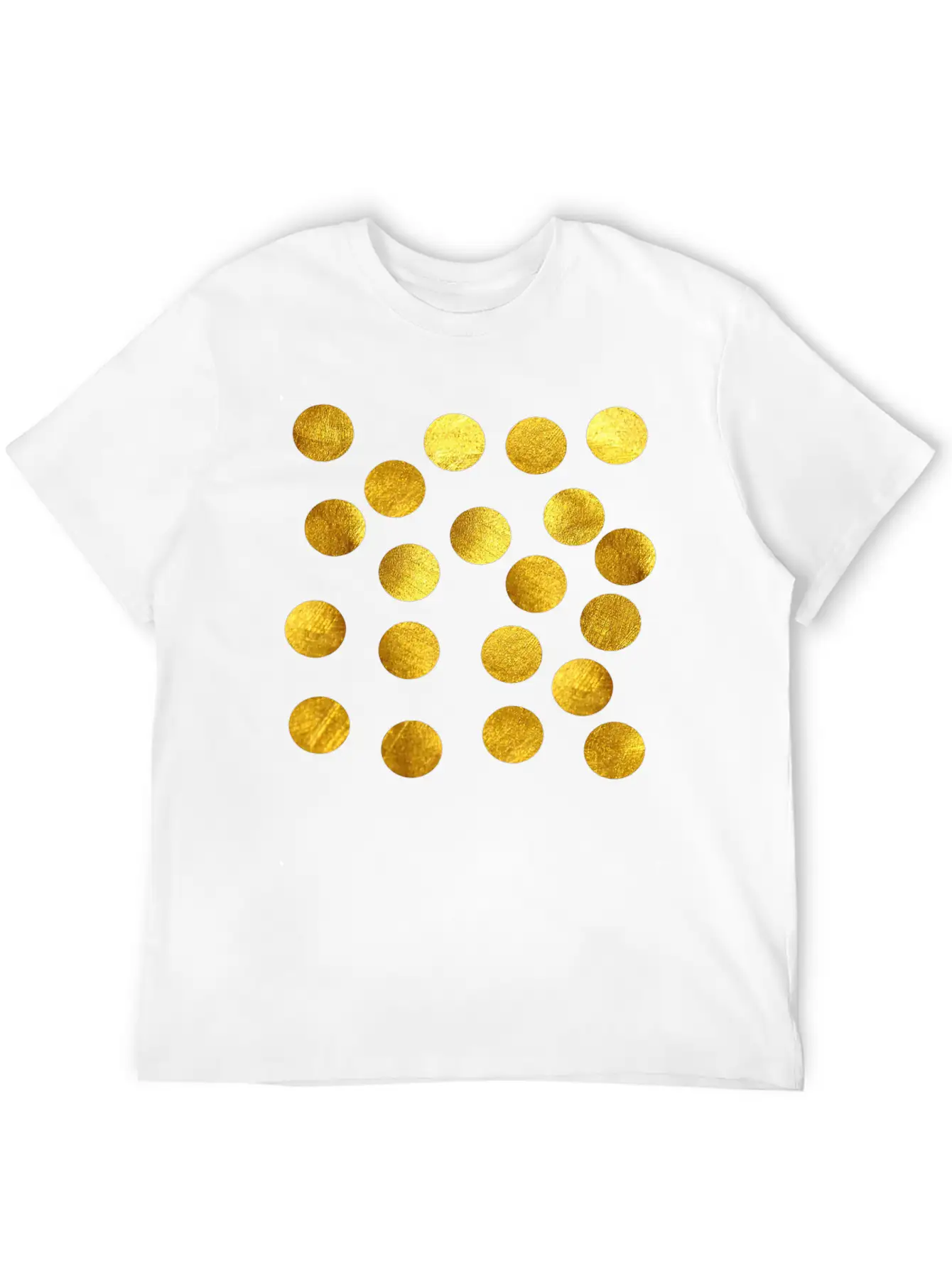Gold Glitter Unisex Short Sleeve Soft Cotton T-Shirt – Casual Everyday Wear