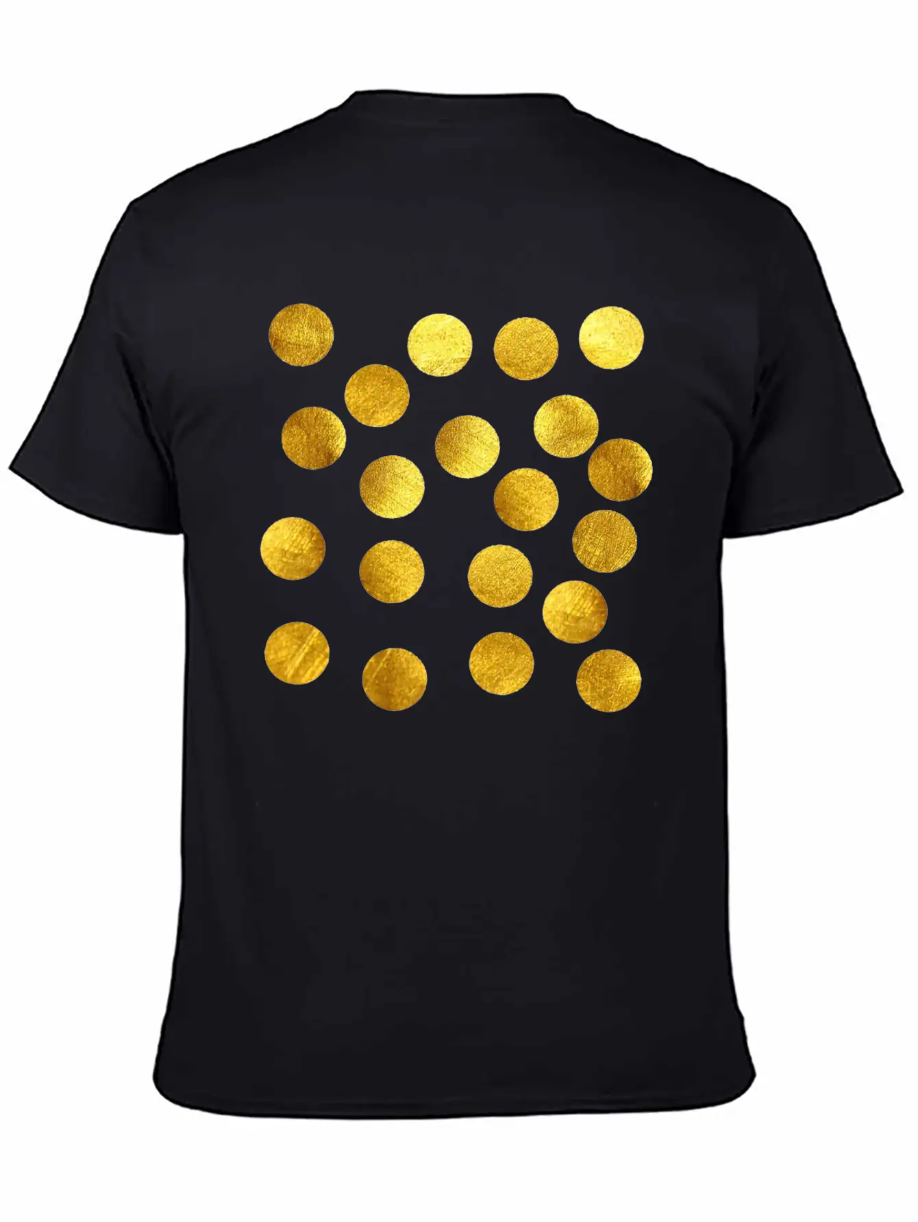 Gold Glitter Unisex Short Sleeve Soft Cotton T-Shirt – Casual Everyday Wear