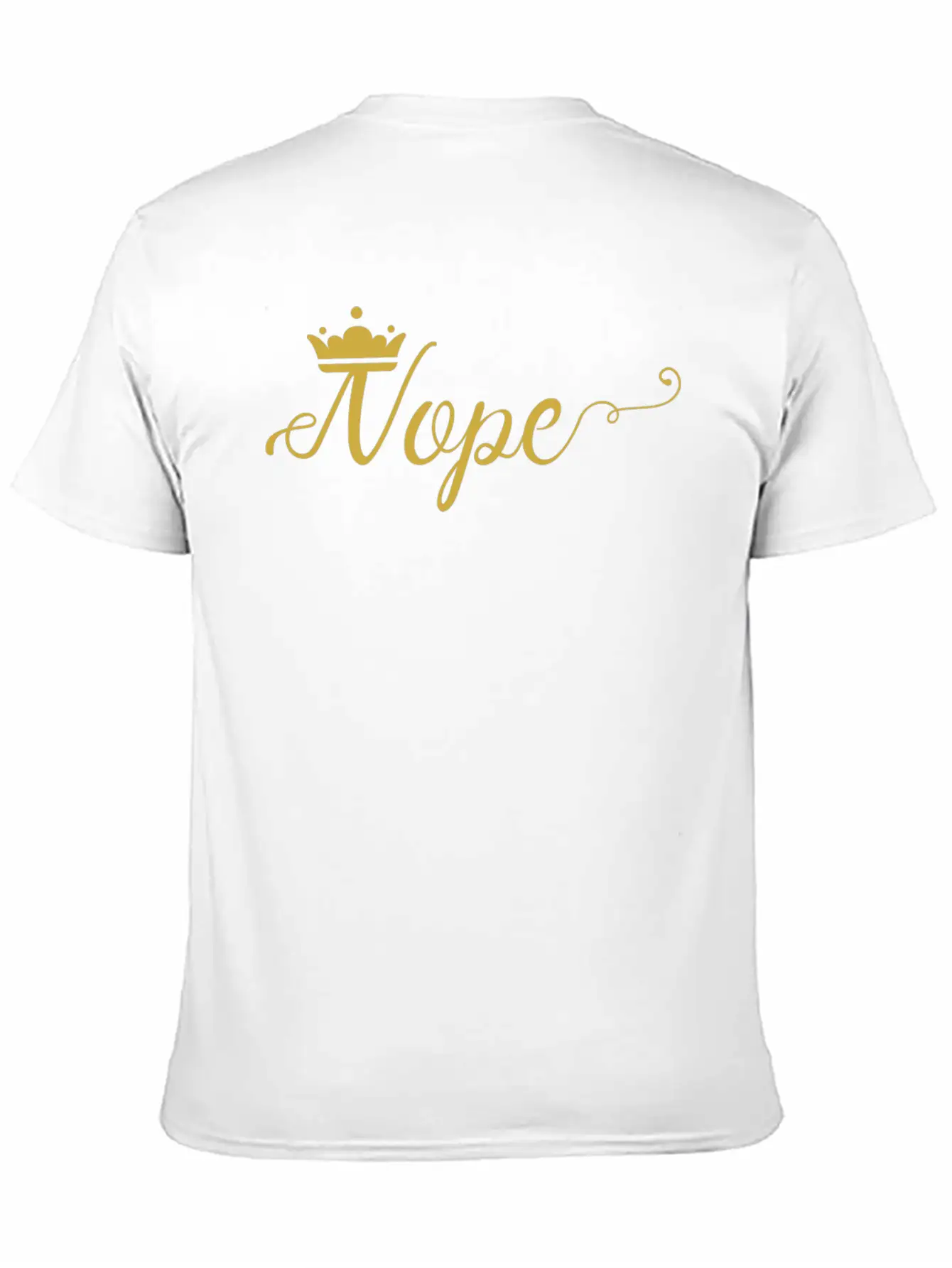 Gold Nope Comfortable Minimalist Graphic Tee – Summer Style Essential