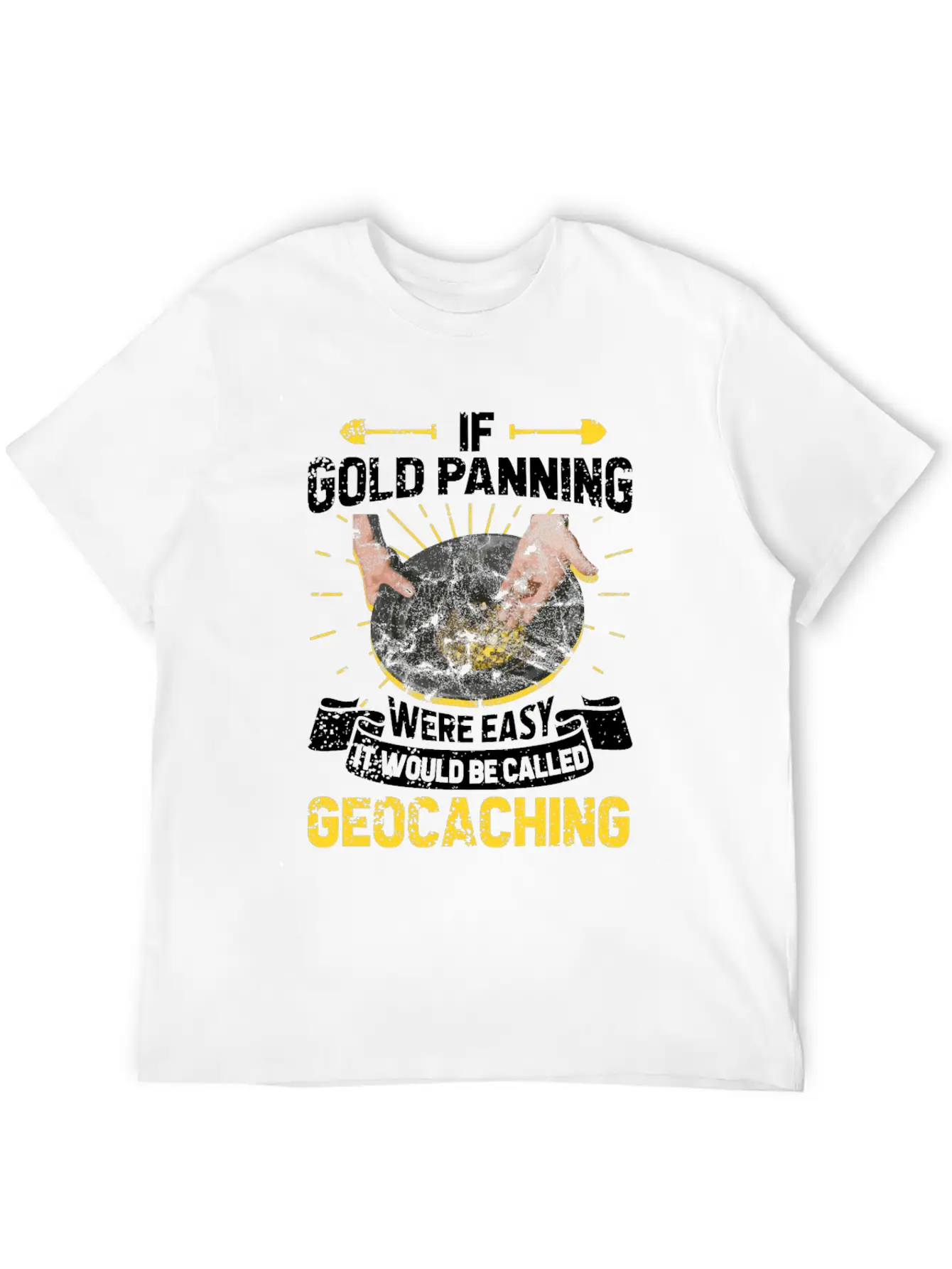 Gold Panning Gold Mining Unisex Short Sleeve Soft Cotton T-Shirt – Casual Everyday Wear