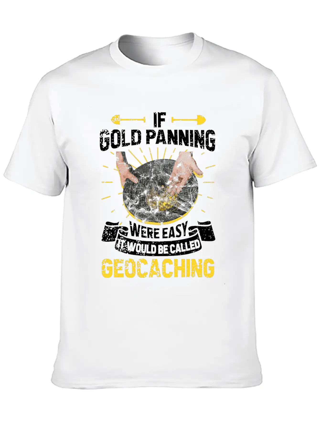 Gold Panning Gold Mining Unisex Short Sleeve Soft Cotton T-Shirt – Casual Everyday Wear