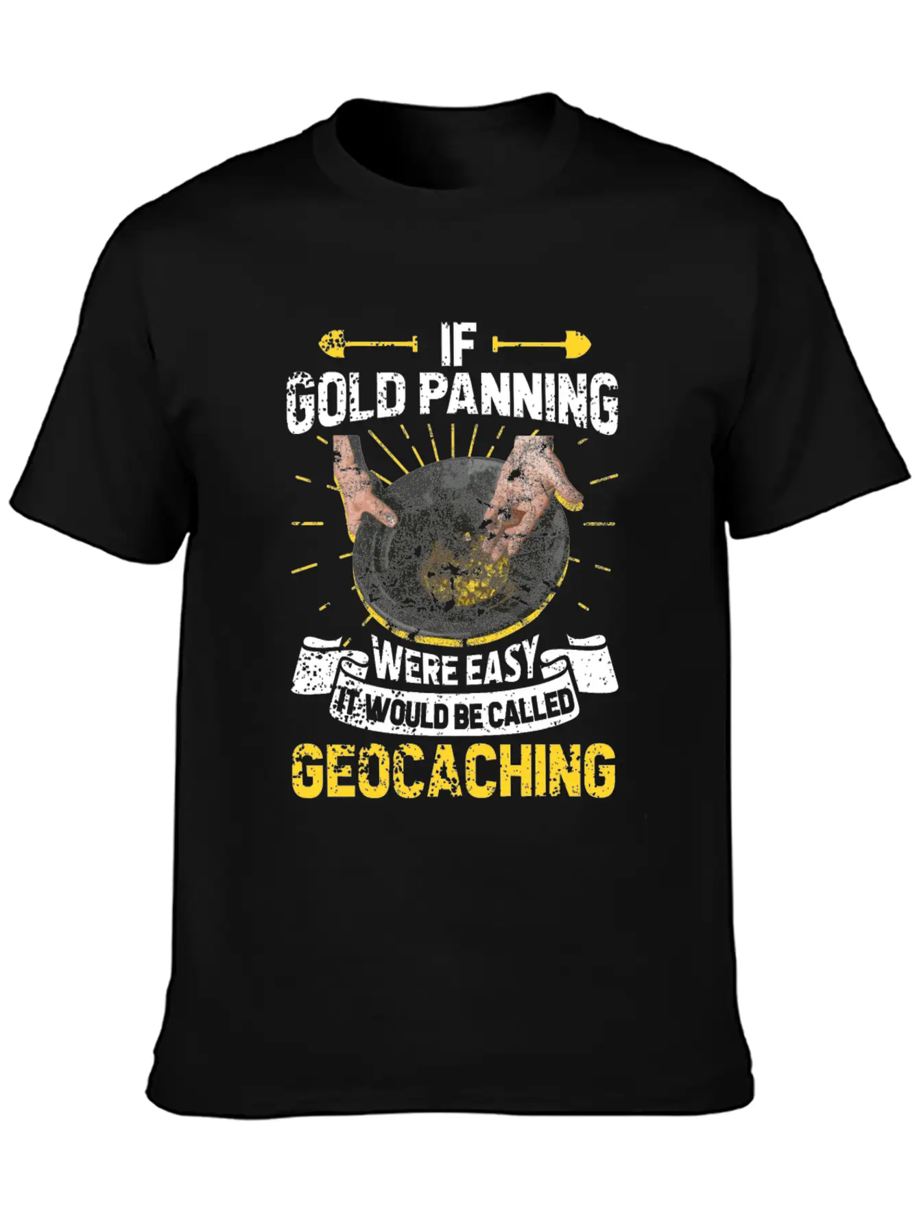 Gold Panning Gold Mining Unisex Short Sleeve Soft Cotton T-Shirt – Casual Everyday Wear