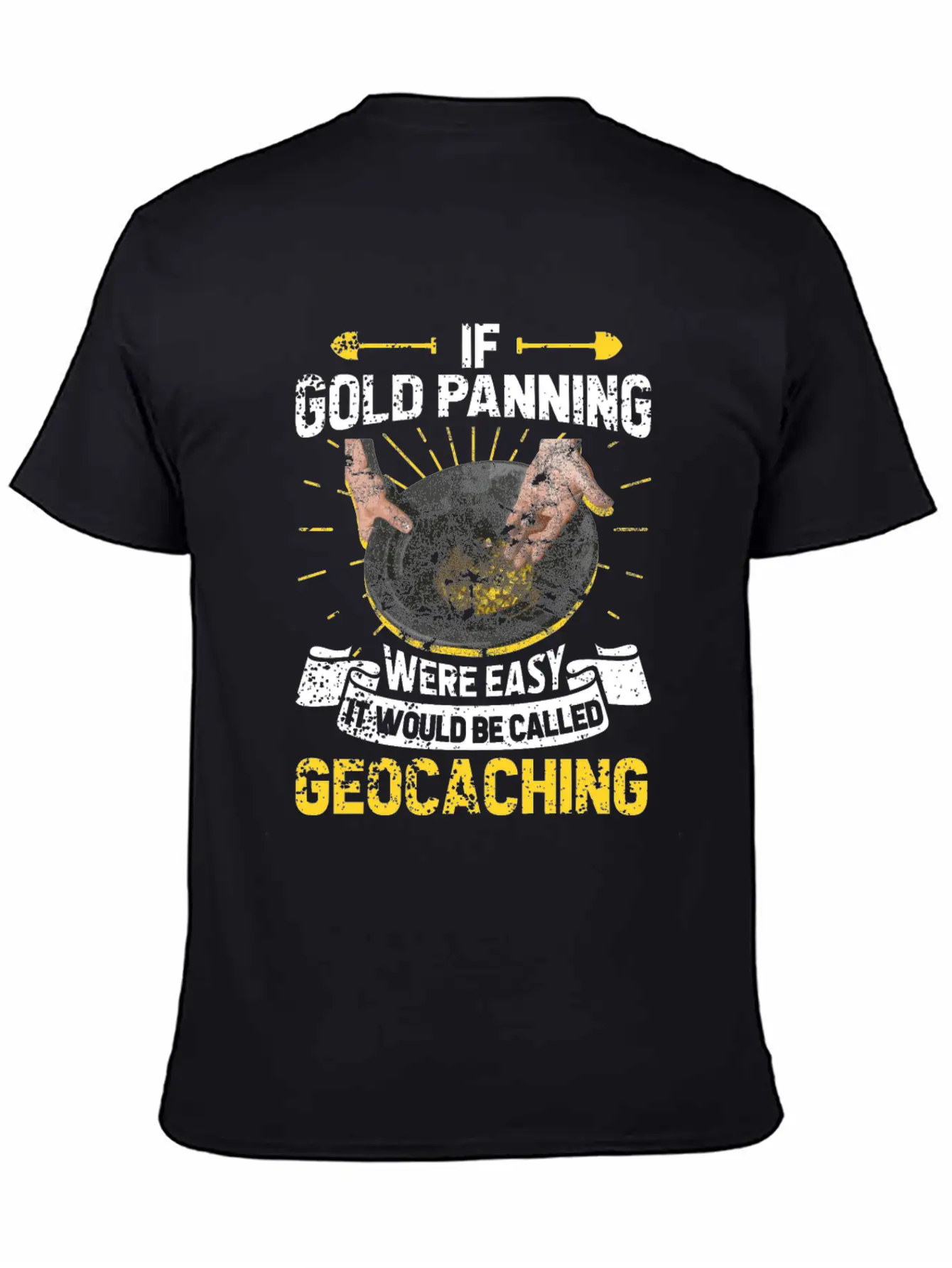 Gold Panning Gold Mining Unisex Short Sleeve Soft Cotton T-Shirt – Casual Everyday Wear