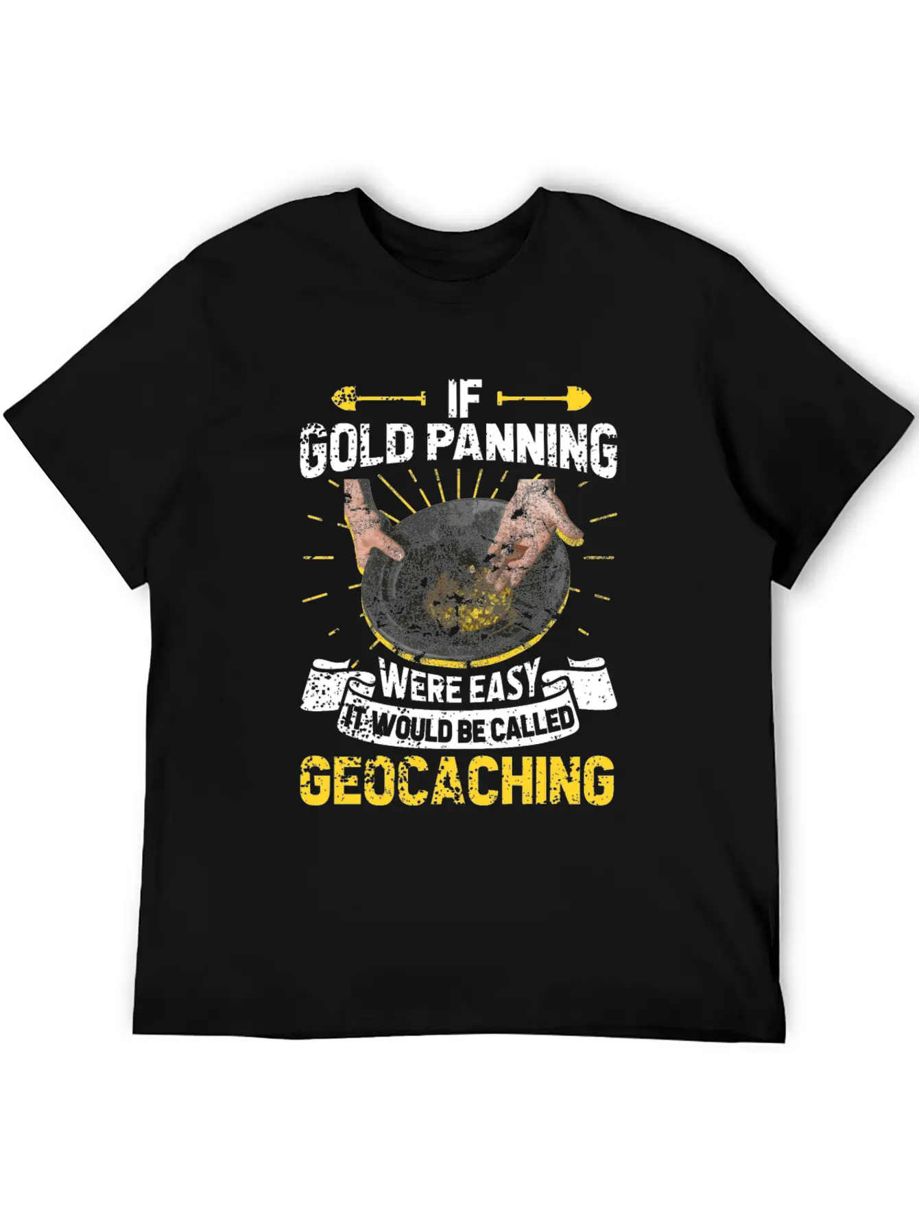 Gold Panning Gold Mining Unisex Short Sleeve Soft Cotton T-Shirt – Casual Everyday Wear