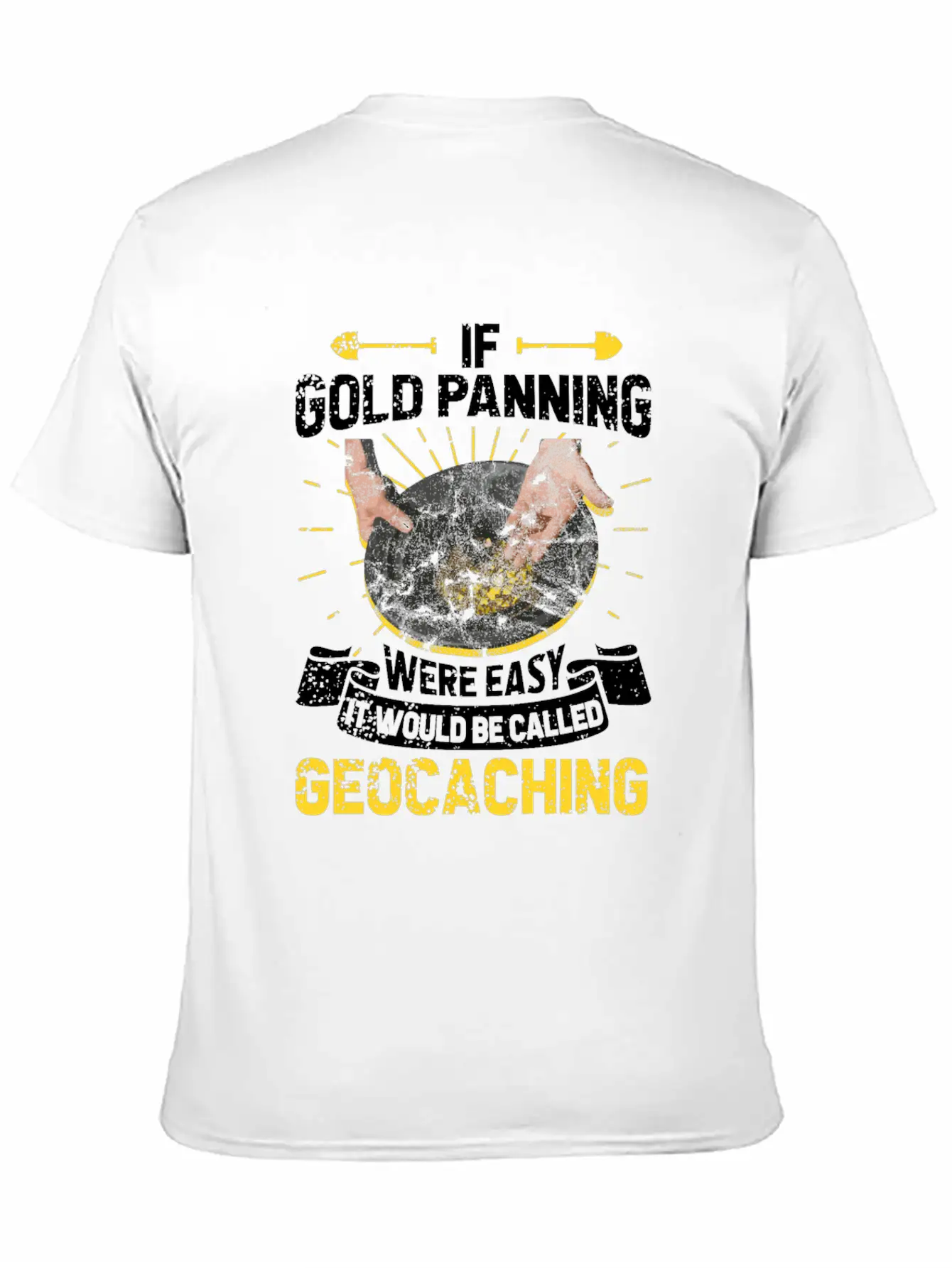Gold Panning Gold Mining Unisex Short Sleeve Soft Cotton T-Shirt – Casual Everyday Wear