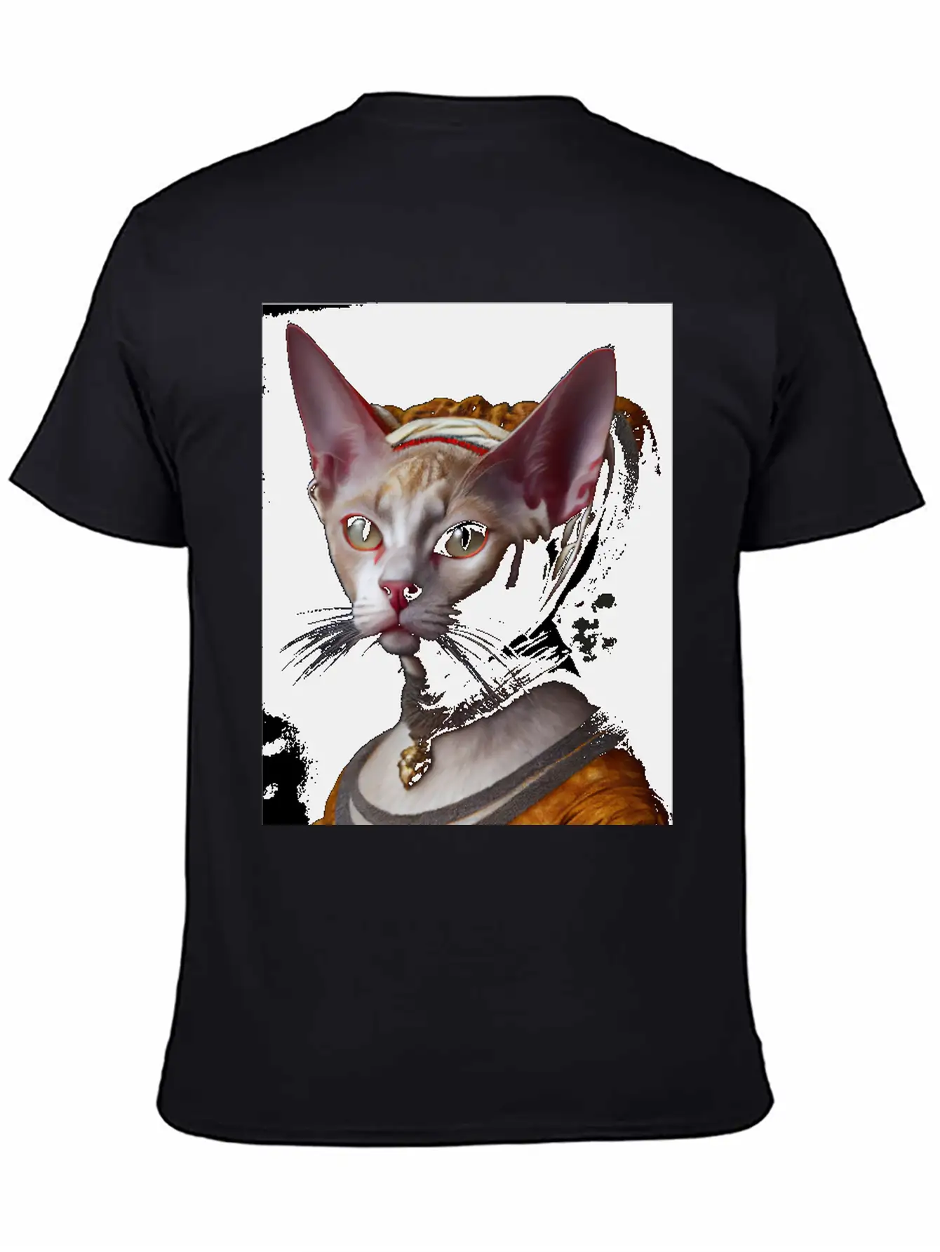 Gold Queen Devon Rex Cat Breed Portrait Royal Rena Timeless Short Sleeve Tee – Comfy And Minimalist Design