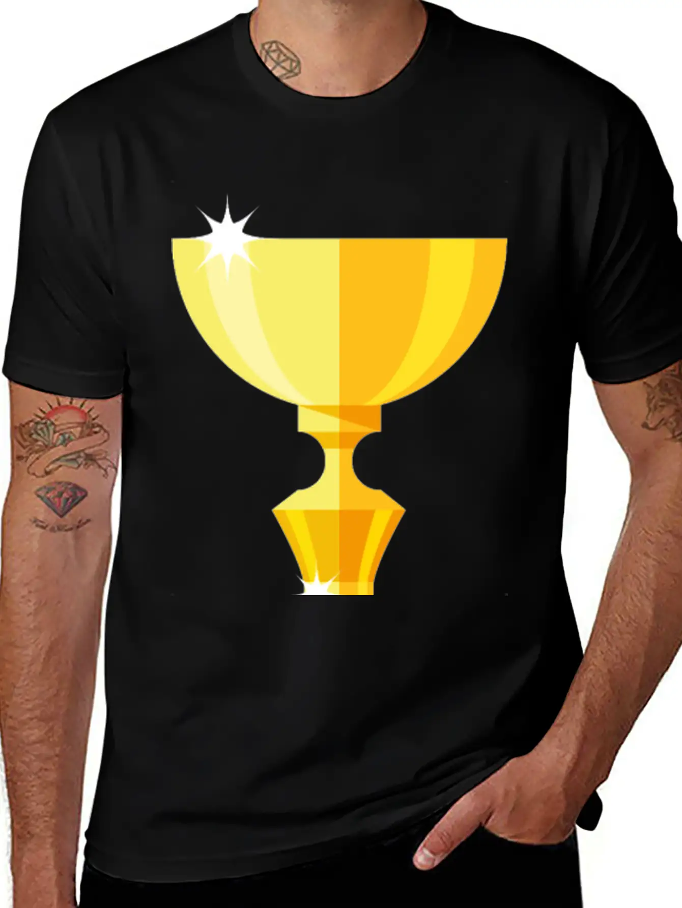 Gold Trophy Timeless Short Sleeve Tee – Comfy And Minimalist Design