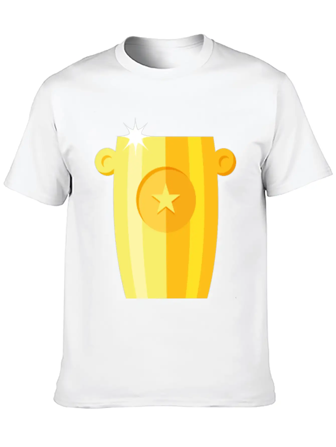 Gold Trophy Unisex Short Sleeve Soft Cotton T-Shirt – Casual Everyday Wear