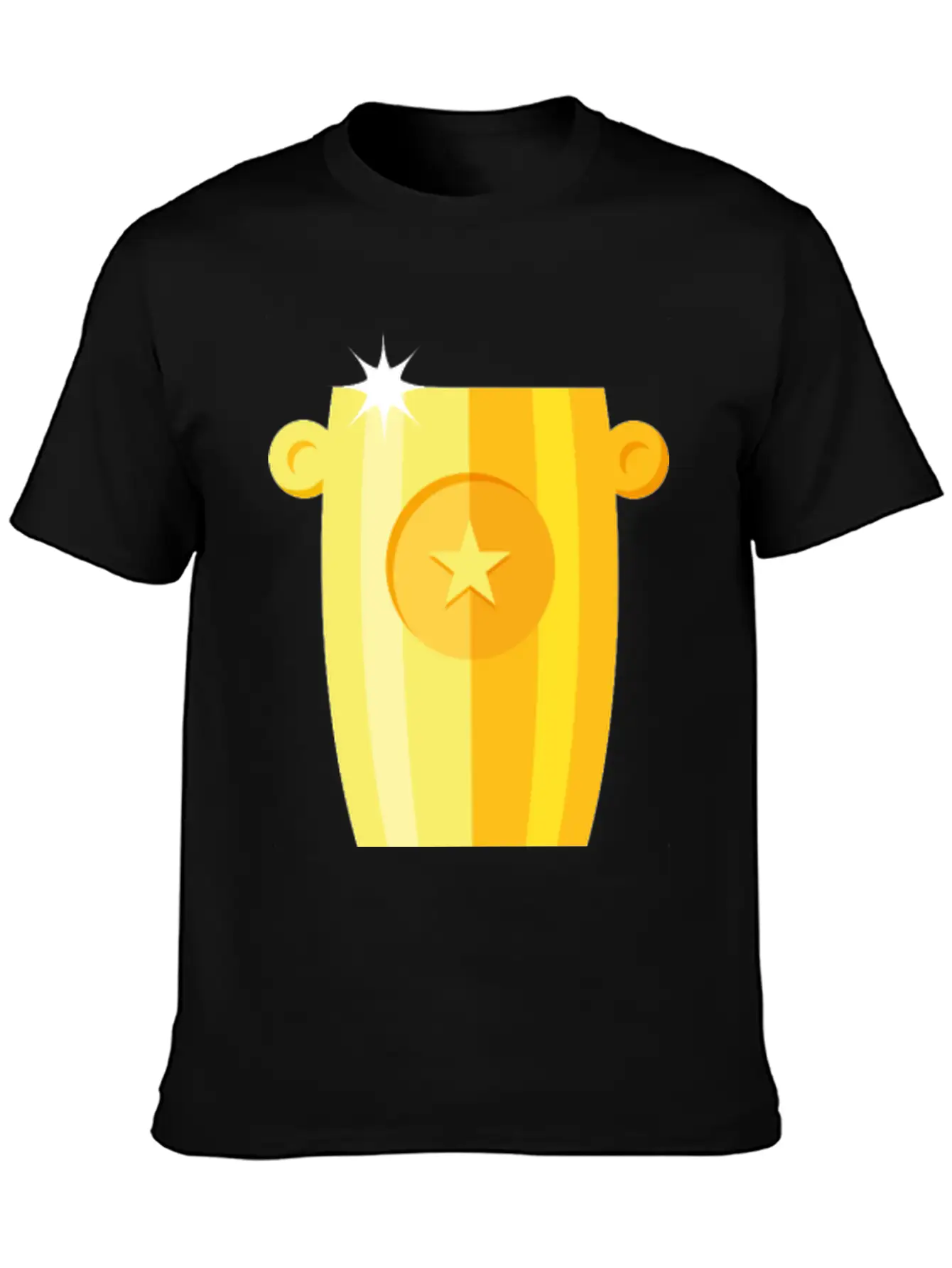 Gold Trophy Unisex Short Sleeve Soft Cotton T-Shirt – Casual Everyday Wear