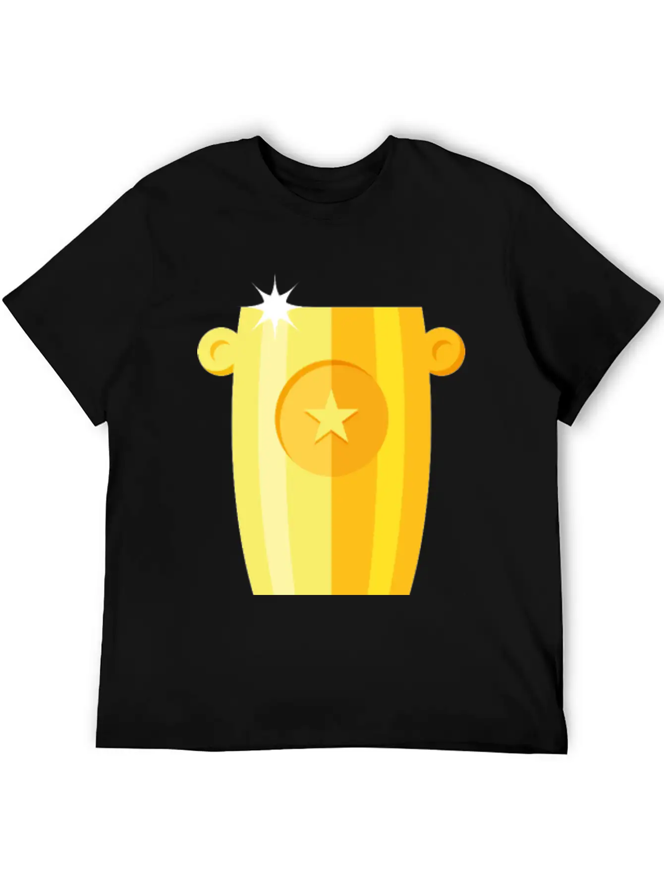 Gold Trophy Unisex Short Sleeve Soft Cotton T-Shirt – Casual Everyday Wear