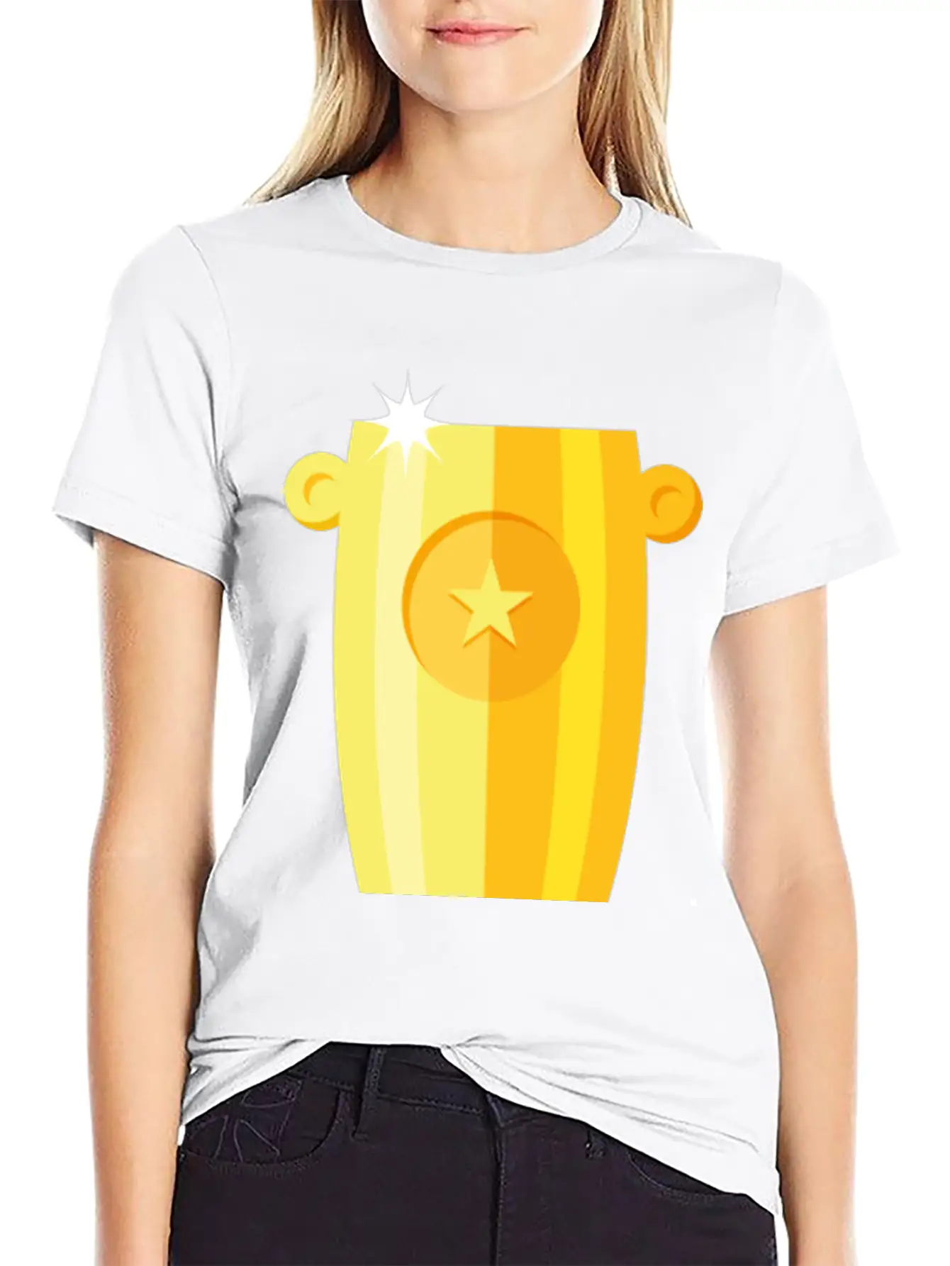 Gold Trophy Unisex Short Sleeve Soft Cotton T-Shirt – Casual Everyday Wear