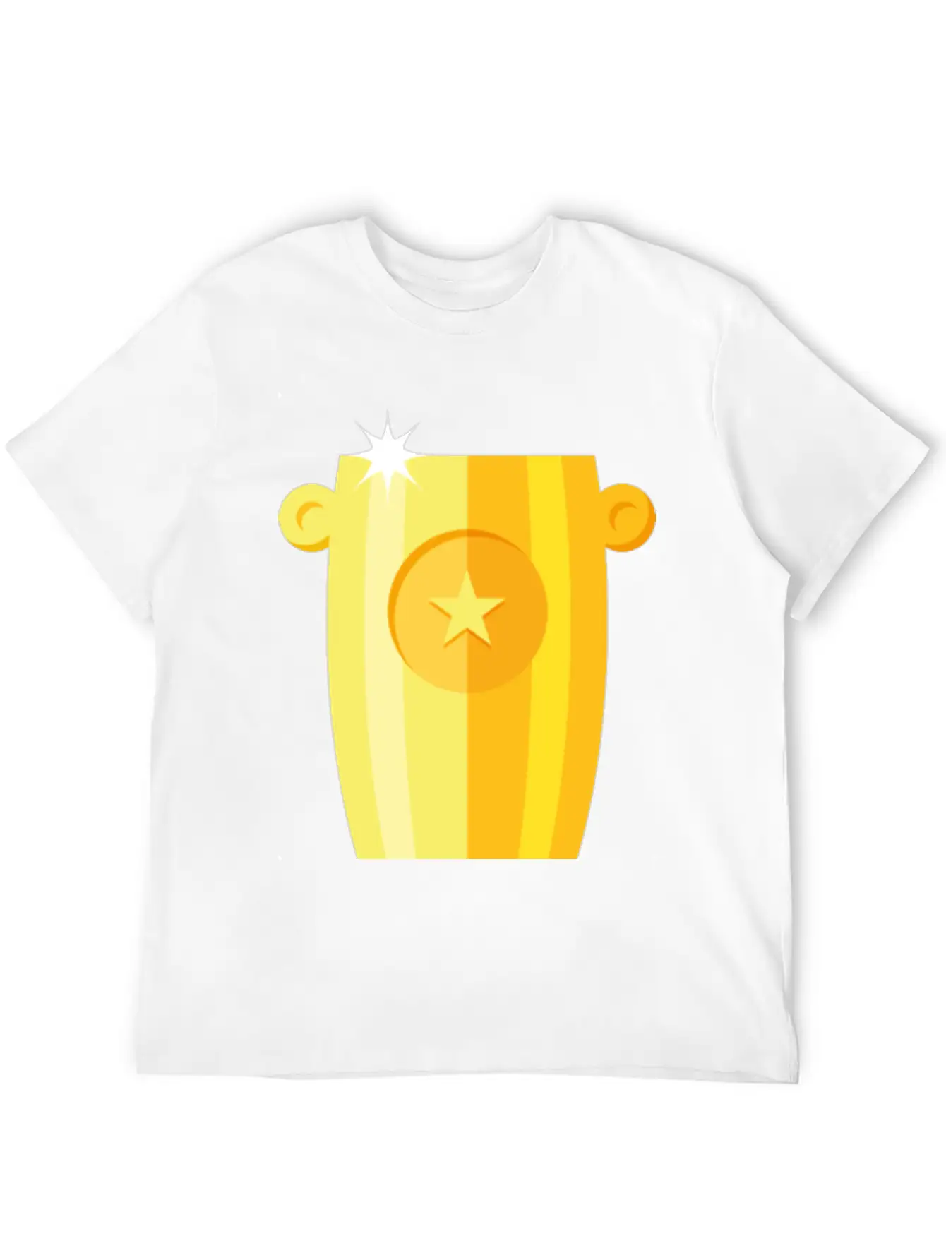 Gold Trophy Unisex Short Sleeve Soft Cotton T-Shirt – Casual Everyday Wear
