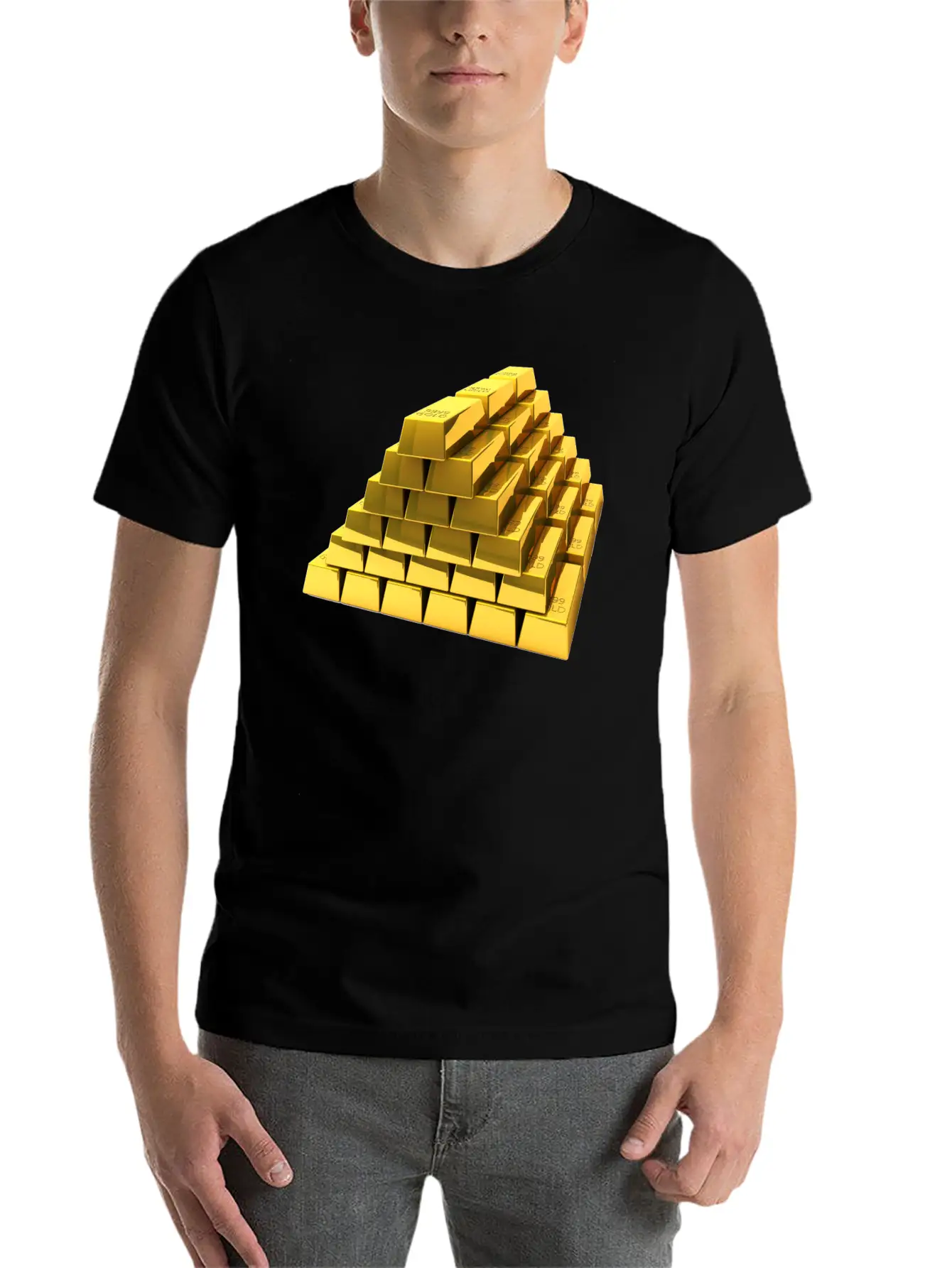 Gold Unisex Short Sleeve Soft Cotton T-Shirt – Casual Everyday Wear