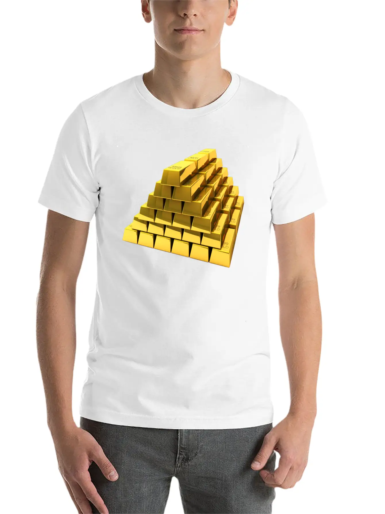 Gold Unisex Short Sleeve Soft Cotton T-Shirt – Casual Everyday Wear