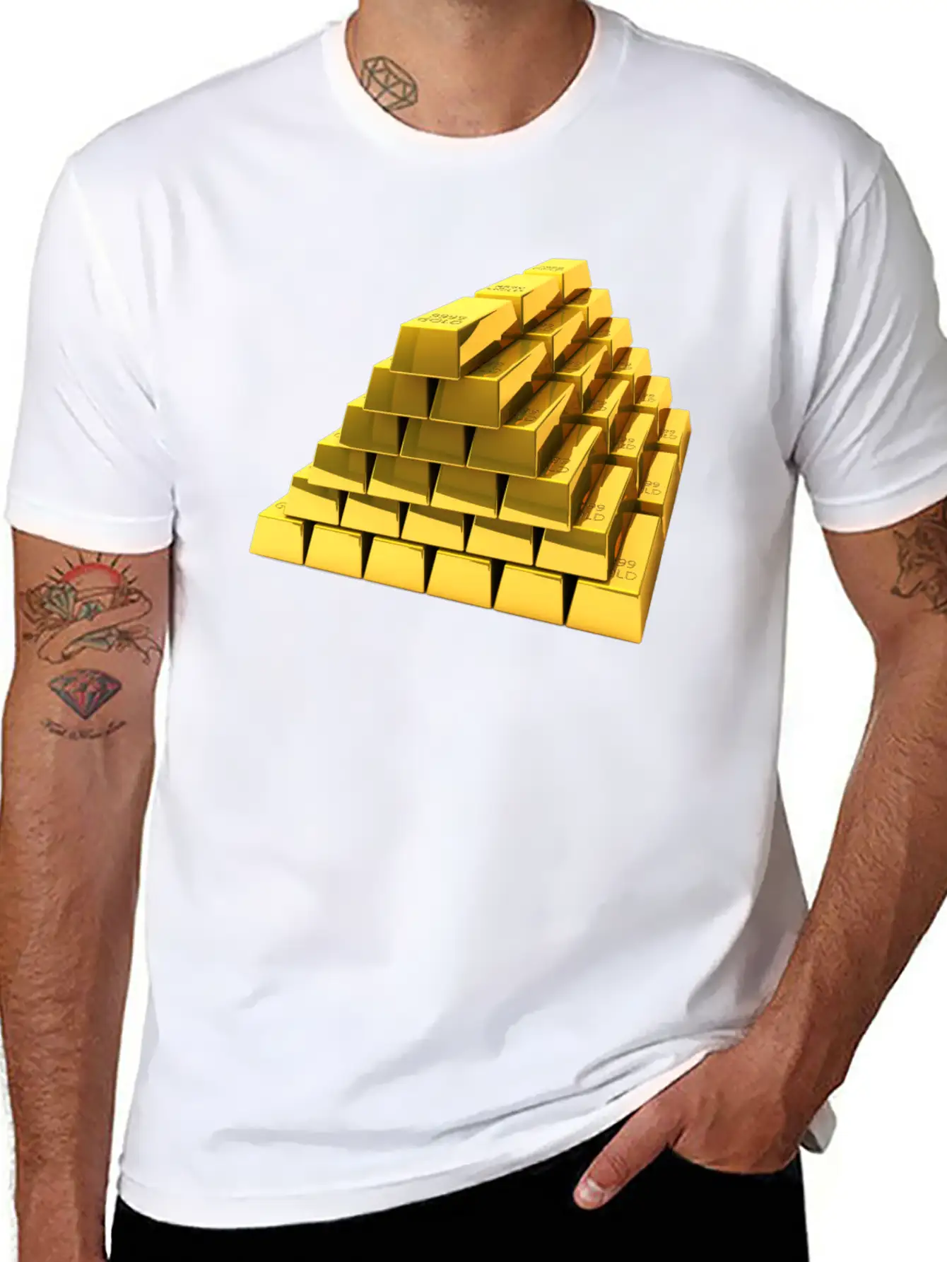 Gold Unisex Short Sleeve Soft Cotton T-Shirt – Casual Everyday Wear