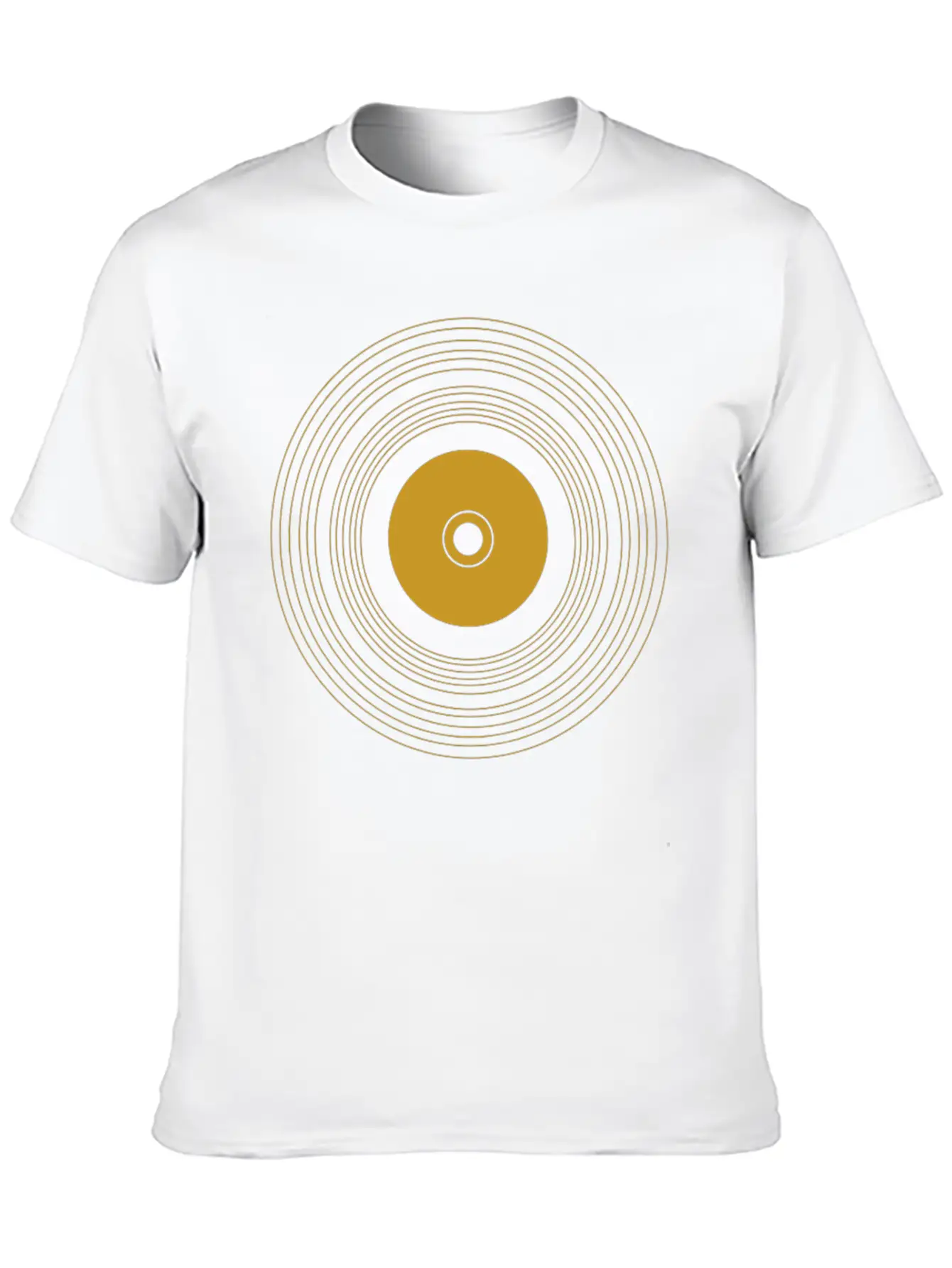 Gold Vinyl Record Stylish Everyday T-Shirt – Unisex Basic Cotton Tee
