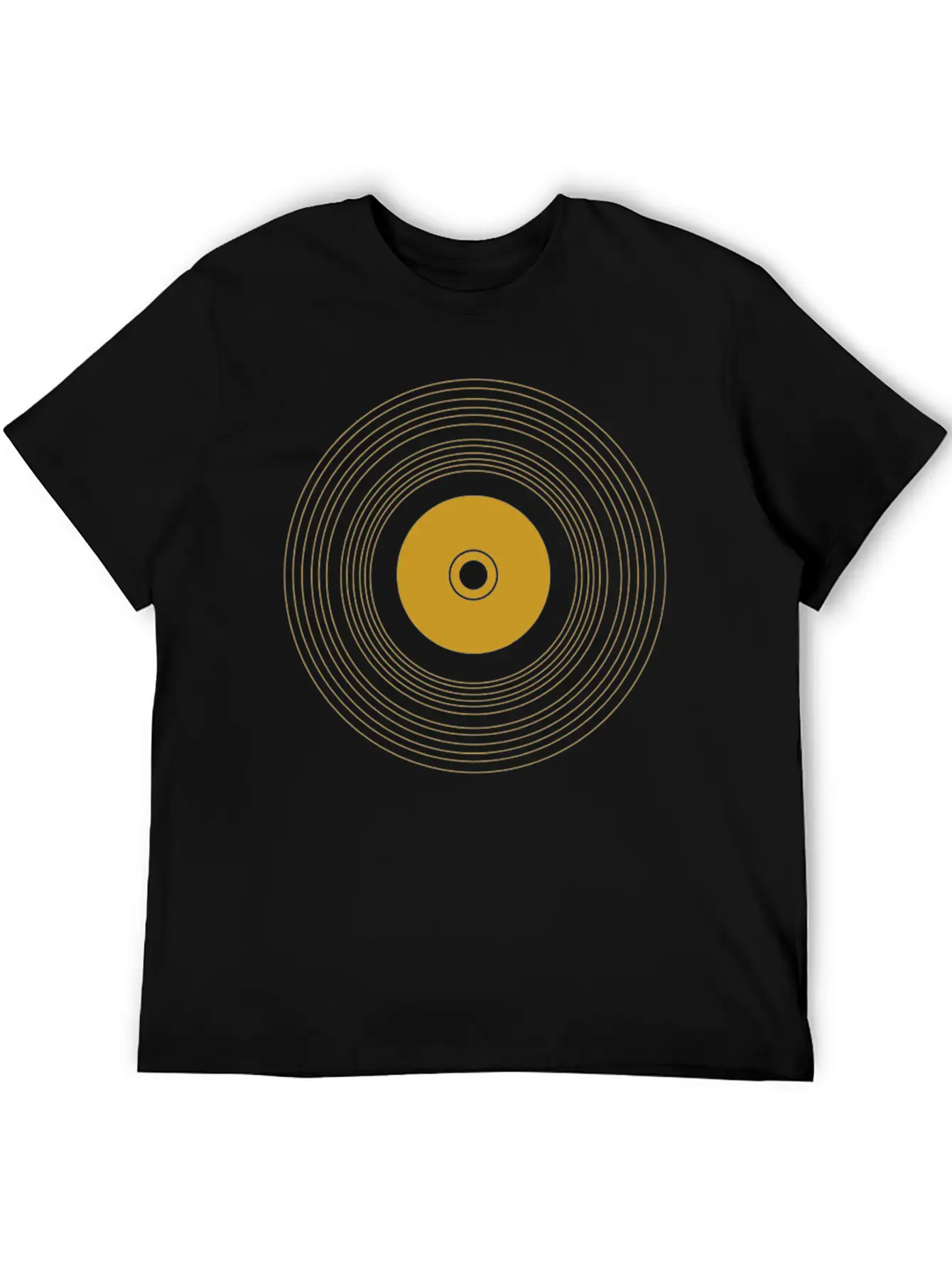 Gold Vinyl Record Stylish Everyday T-Shirt – Unisex Basic Cotton Tee