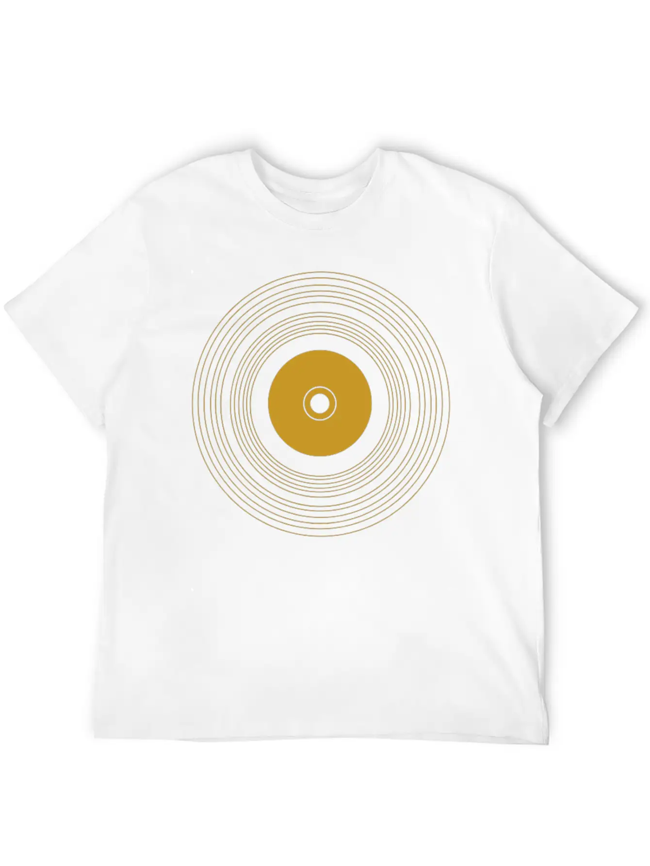 Gold Vinyl Record Stylish Everyday T-Shirt – Unisex Basic Cotton Tee