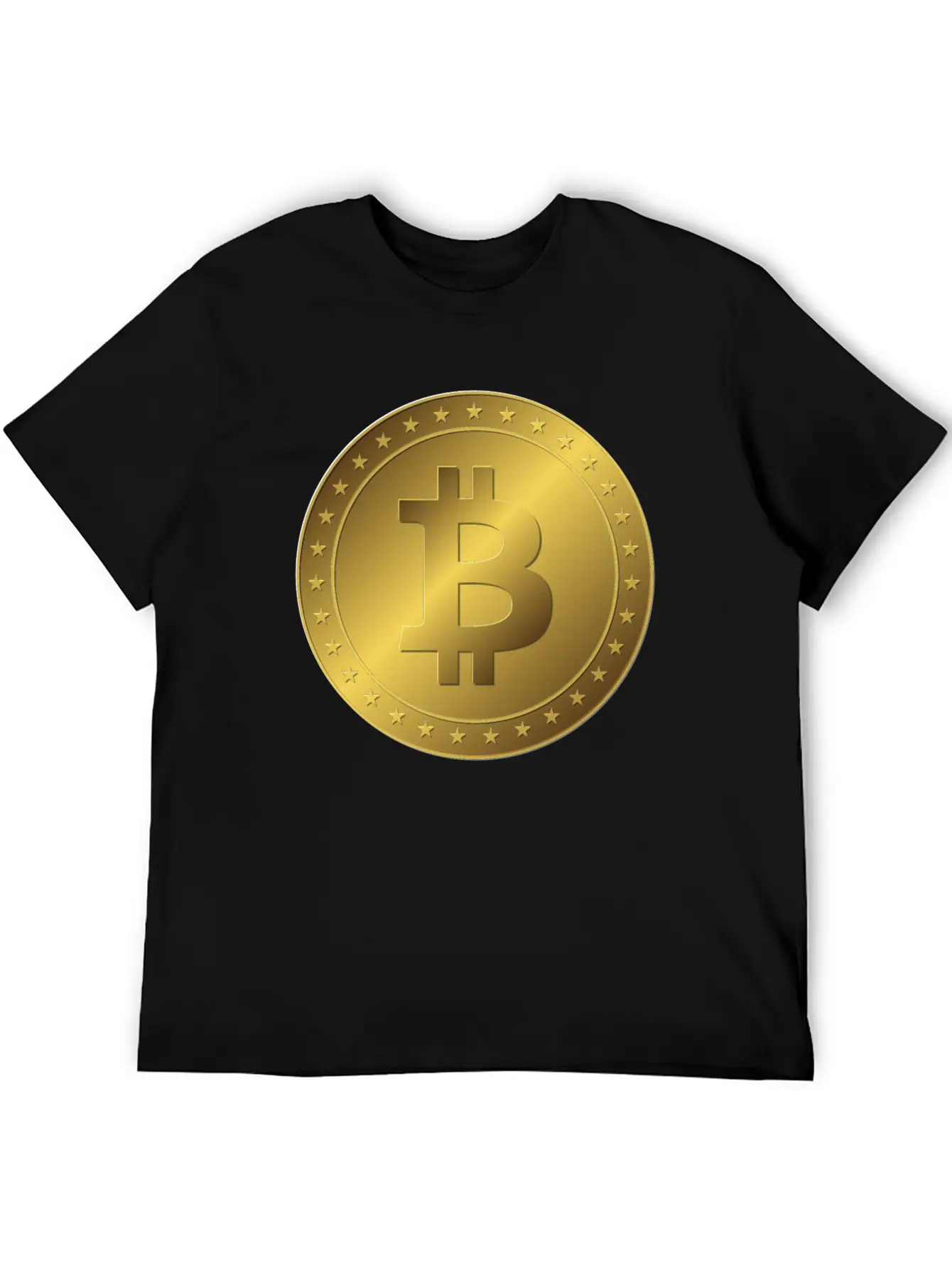 Golden Bitcoin Coin Essential Unisex Summer Tee – Soft Cotton Casual Fit