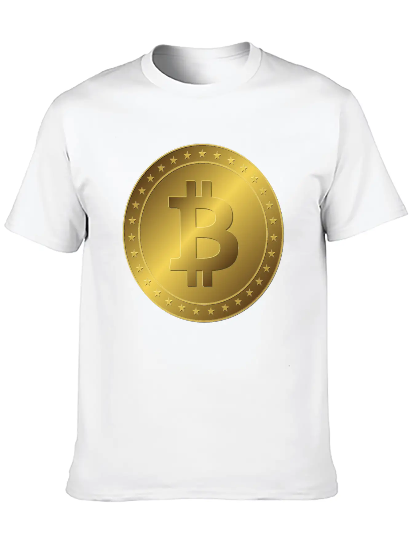 Golden Bitcoin Coin Essential Unisex Summer Tee – Soft Cotton Casual Fit