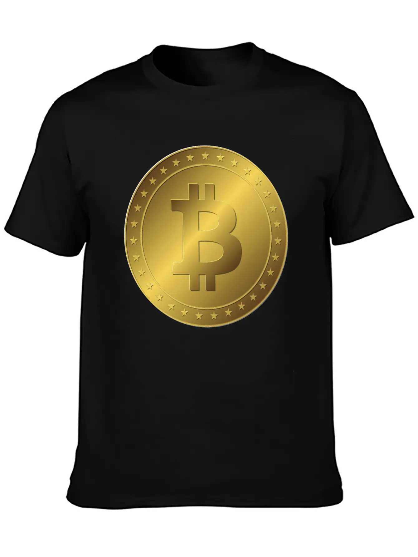 Golden Bitcoin Coin Essential Unisex Summer Tee – Soft Cotton Casual Fit