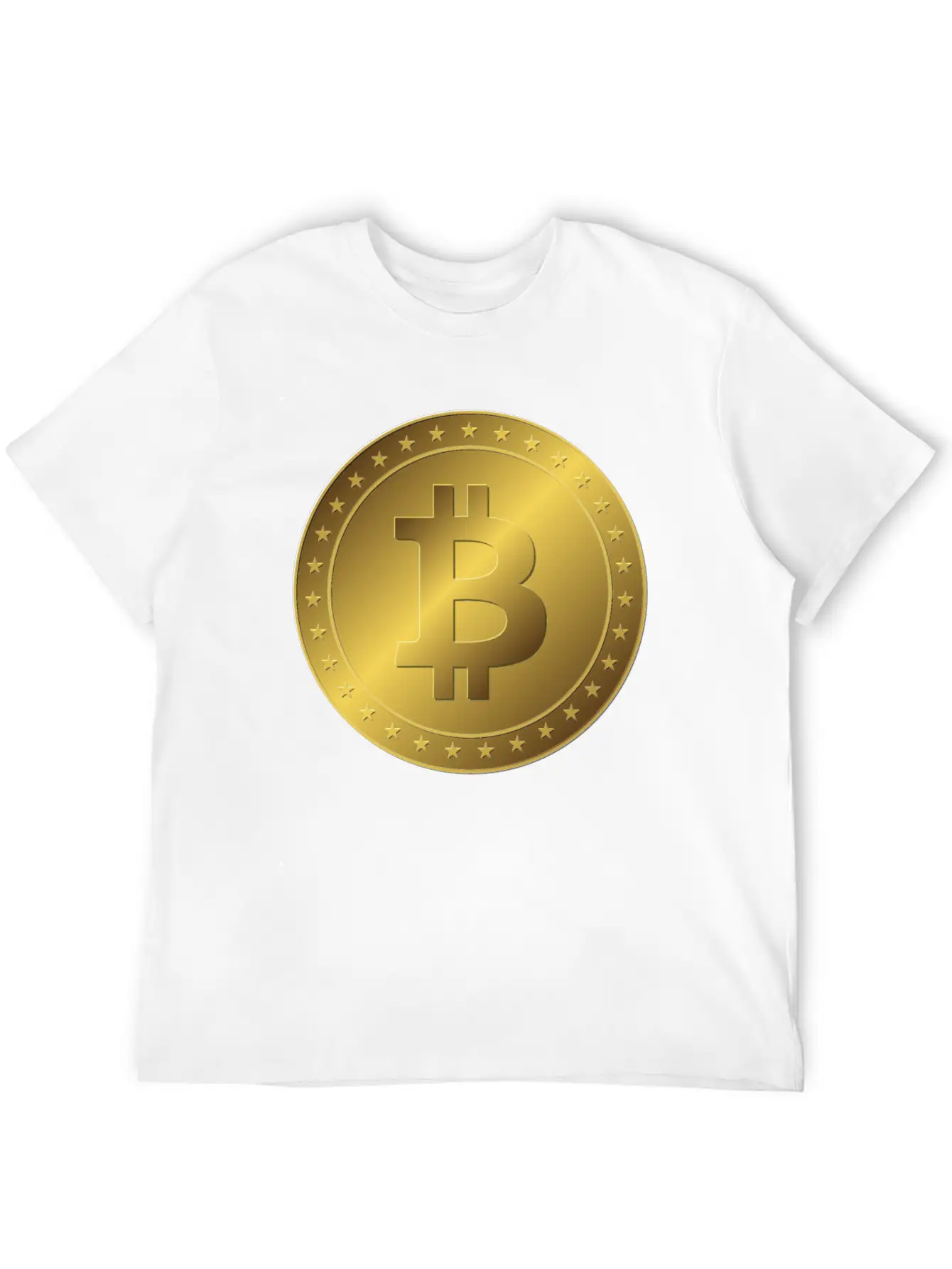 Golden Bitcoin Coin Essential Unisex Summer Tee – Soft Cotton Casual Fit