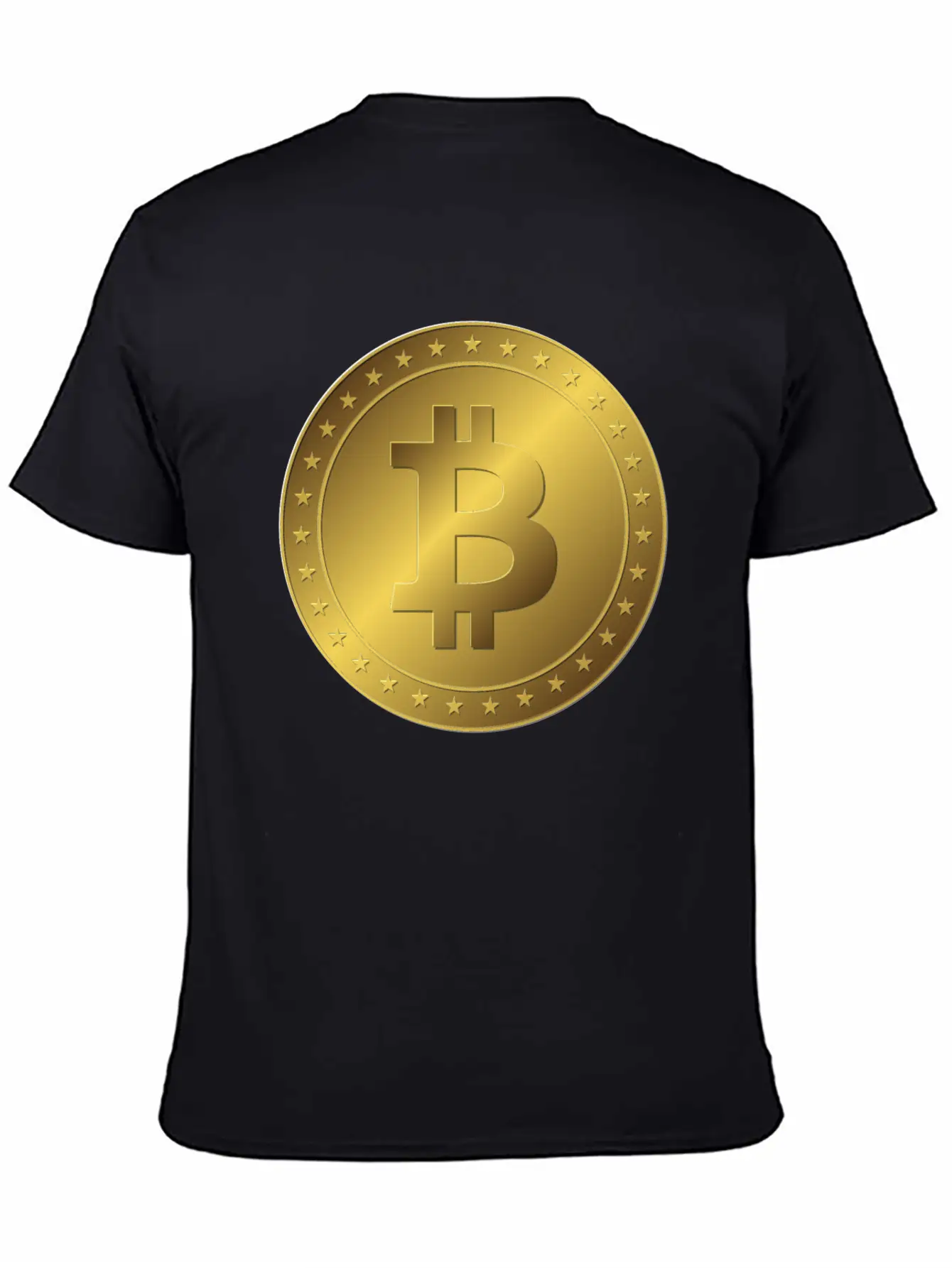 Golden Bitcoin Coin Essential Unisex Summer Tee – Soft Cotton Casual Fit