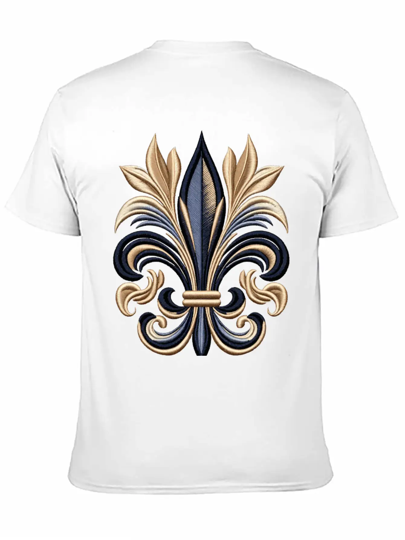 Golden Fleur-de-Lis Majesty Stylish Everyday T-Shirt – Unisex Basic Cotton Tee