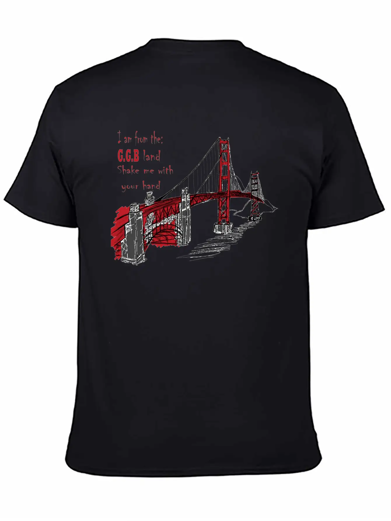 Golden Gate Bridge Unisex Short Sleeve Soft Cotton T-Shirt – Casual Everyday Wear