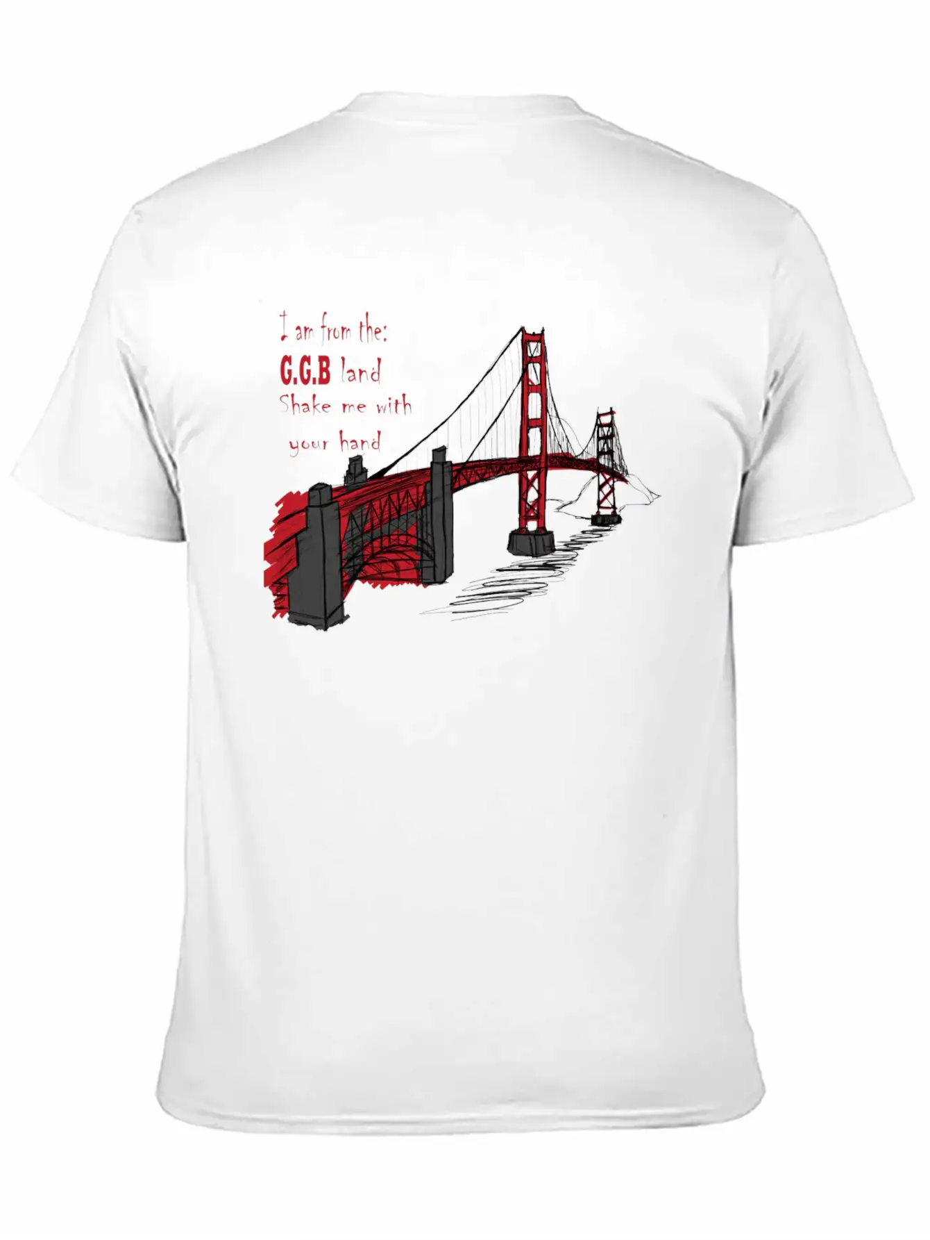 Golden Gate Bridge Unisex Short Sleeve Soft Cotton T-Shirt – Casual Everyday Wear