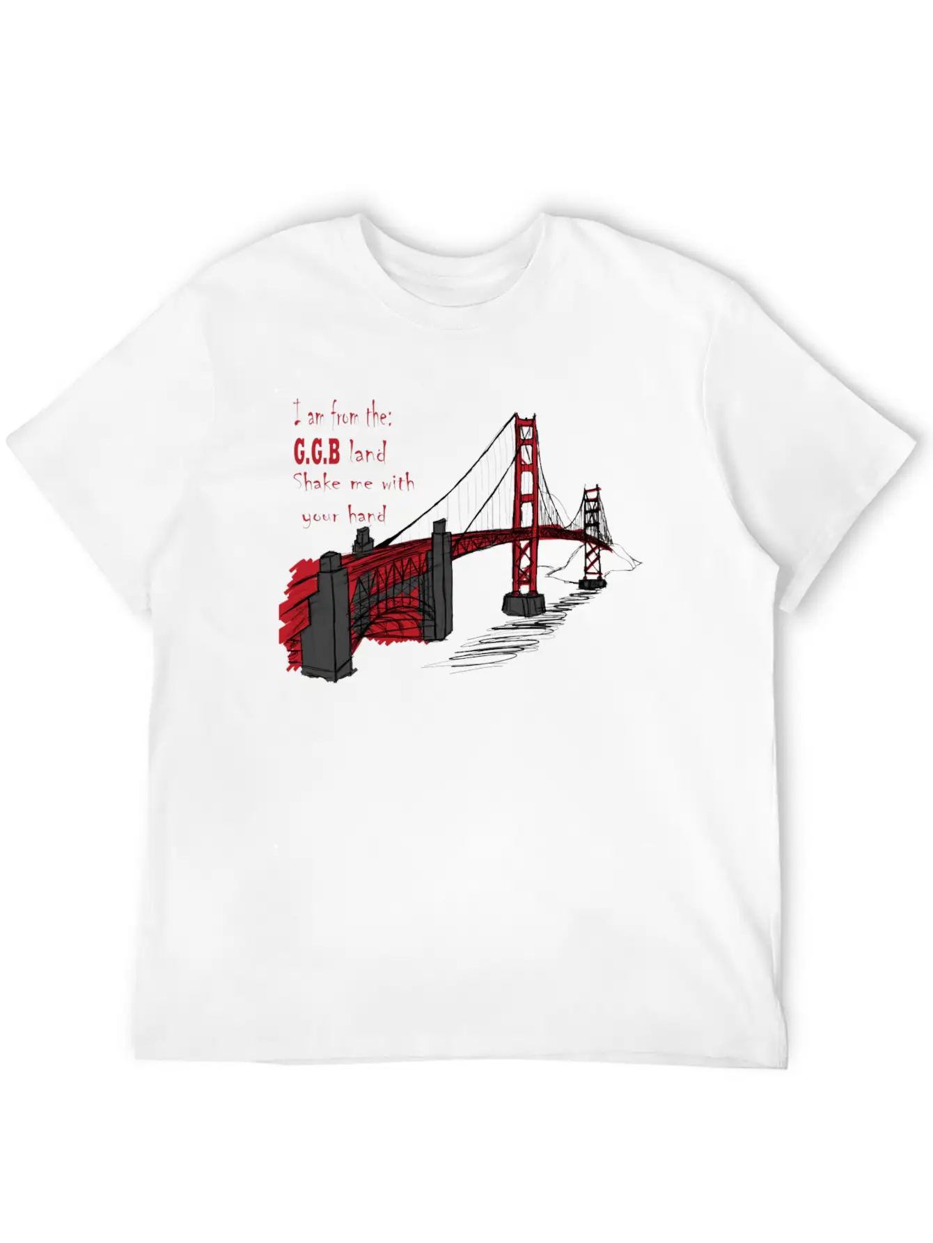 Golden Gate Bridge Unisex Short Sleeve Soft Cotton T-Shirt – Casual Everyday Wear