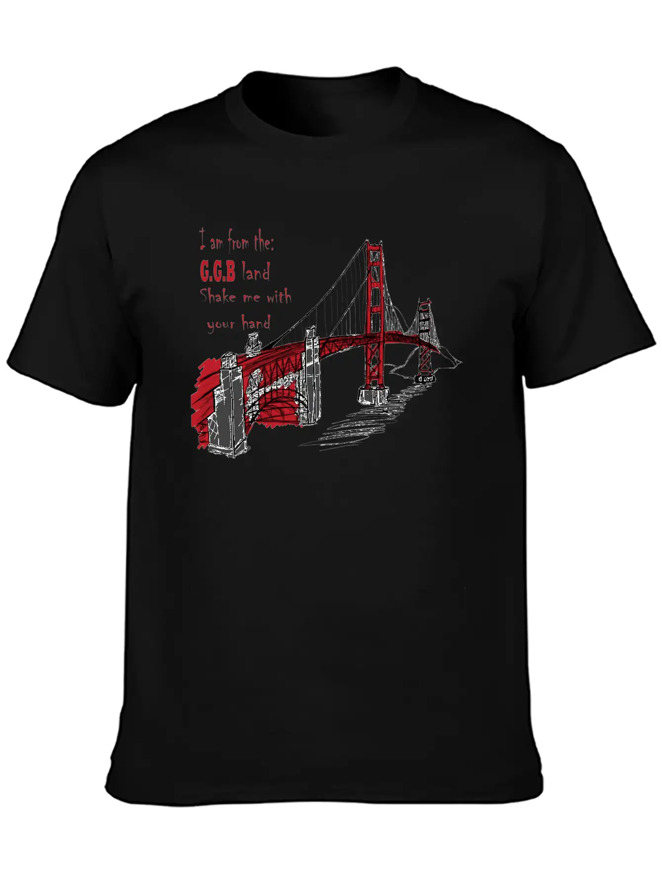 Golden Gate Bridge Unisex Short Sleeve Soft Cotton T-Shirt – Casual Everyday Wear