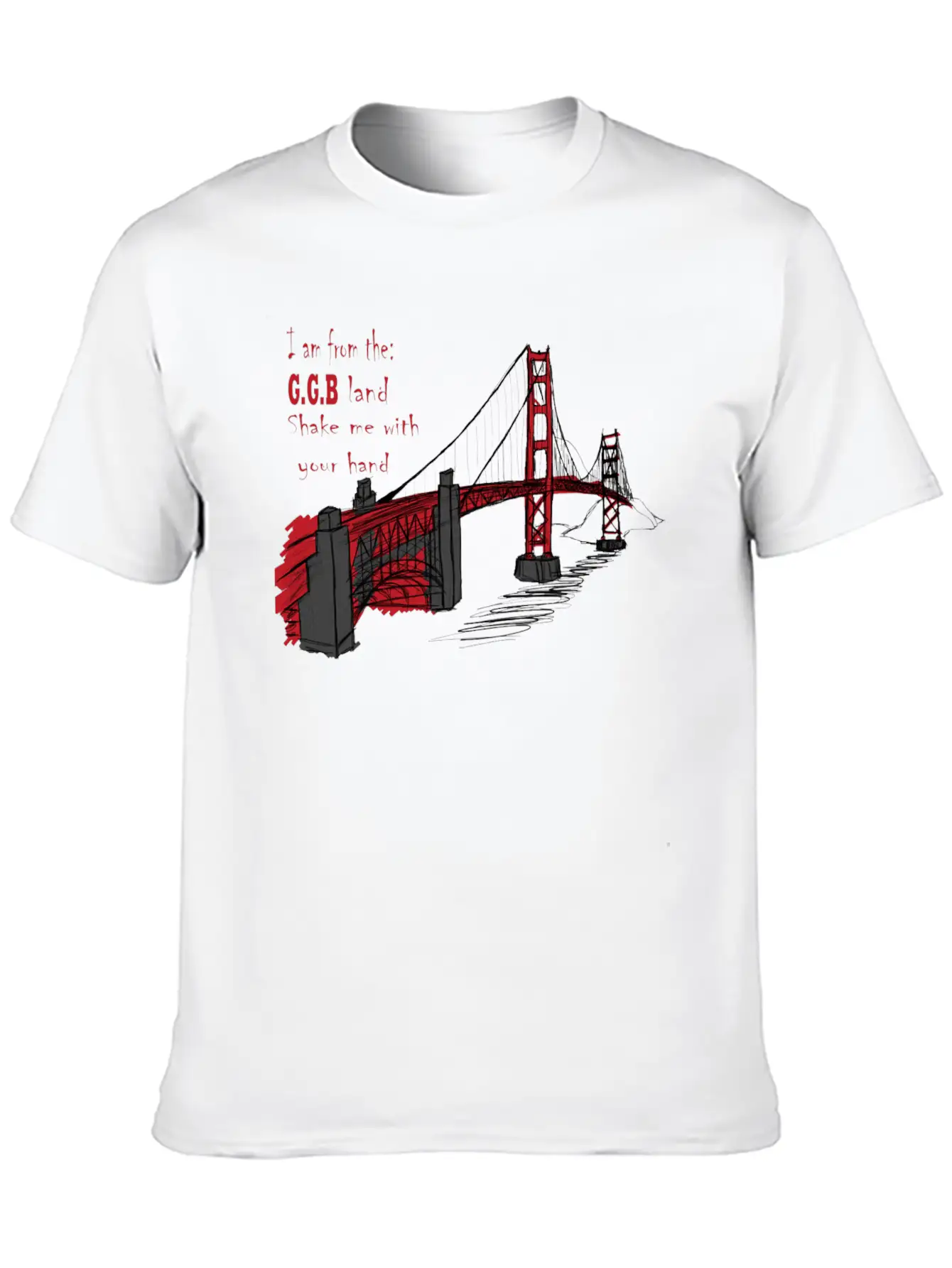 Golden Gate Bridge Unisex Short Sleeve Soft Cotton T-Shirt – Casual Everyday Wear