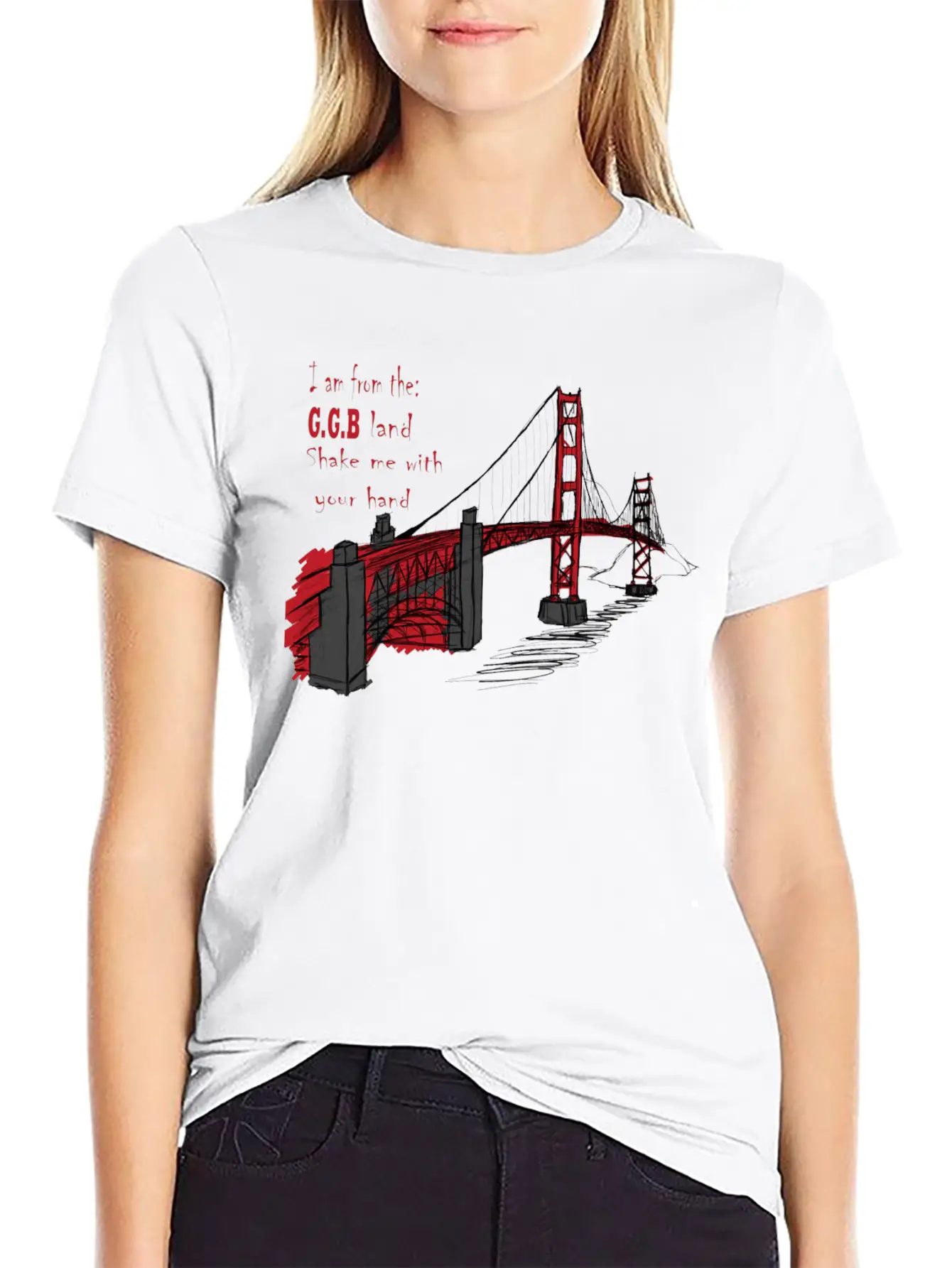 Golden Gate Bridge Unisex Short Sleeve Soft Cotton T-Shirt – Casual Everyday Wear