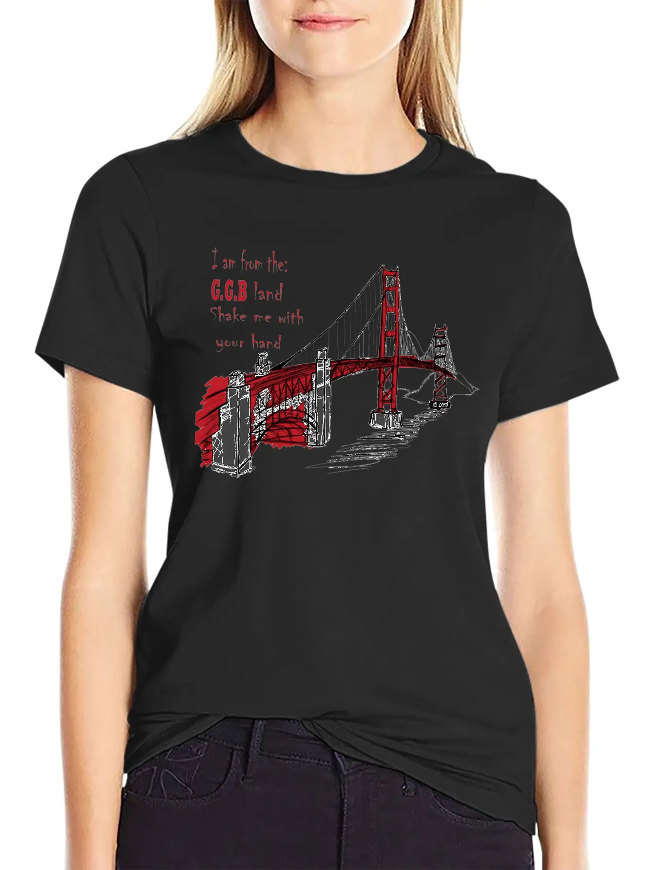 Golden Gate Bridge Unisex Short Sleeve Soft Cotton T-Shirt – Casual Everyday Wear