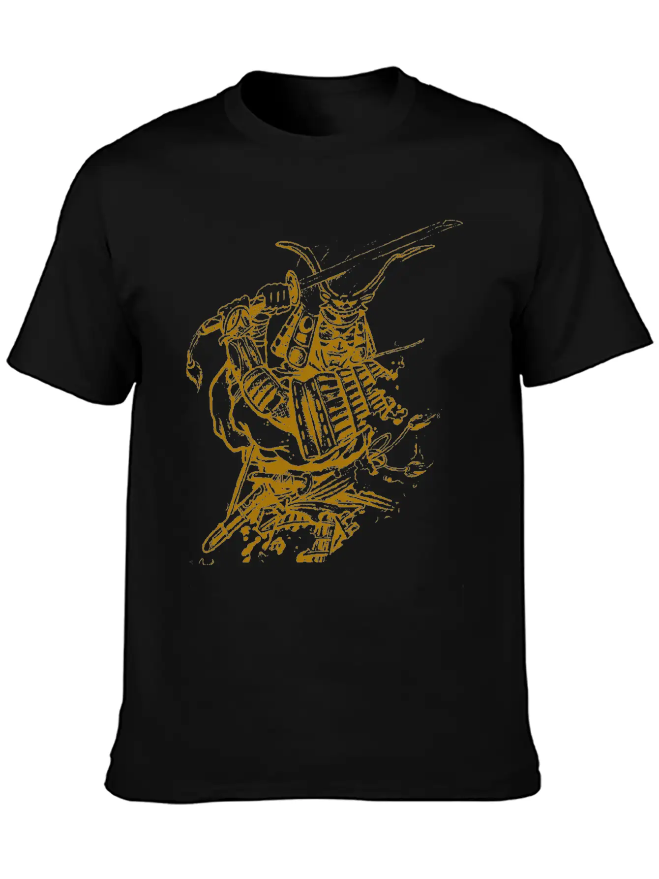 Golden Samurai Tattoo T Shirt Timeless Short Sleeve Tee – Comfy And Minimalist Design