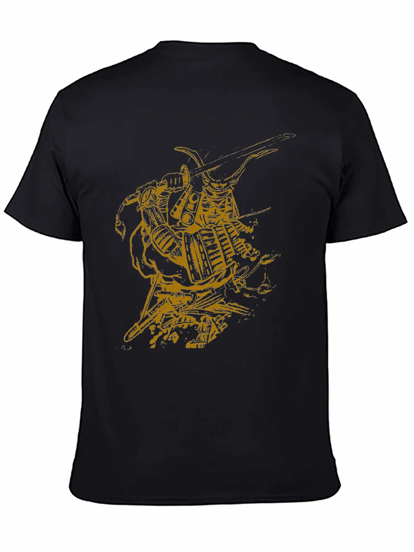 Golden Samurai Tattoo T Shirt Timeless Short Sleeve Tee – Comfy And Minimalist Design
