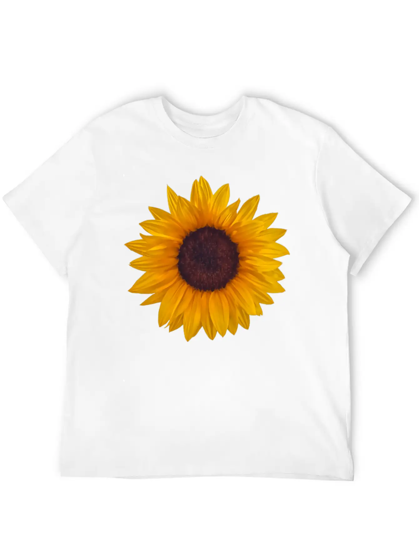 Golden Sunflower Comfortable Minimalist Graphic Tee – Summer Style Essential