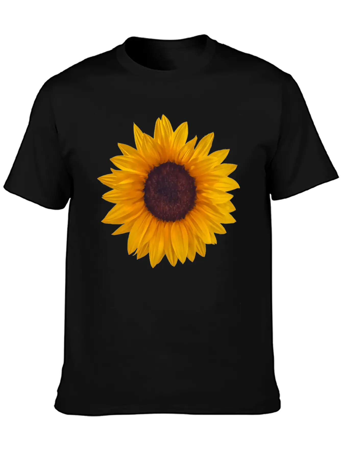 Golden Sunflower Comfortable Minimalist Graphic Tee – Summer Style Essential