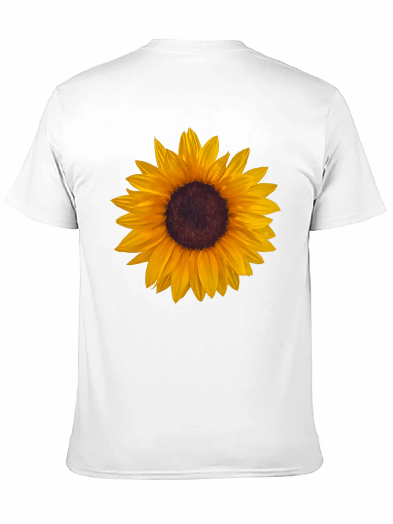 Golden Sunflower Comfortable Minimalist Graphic Tee – Summer Style Essential