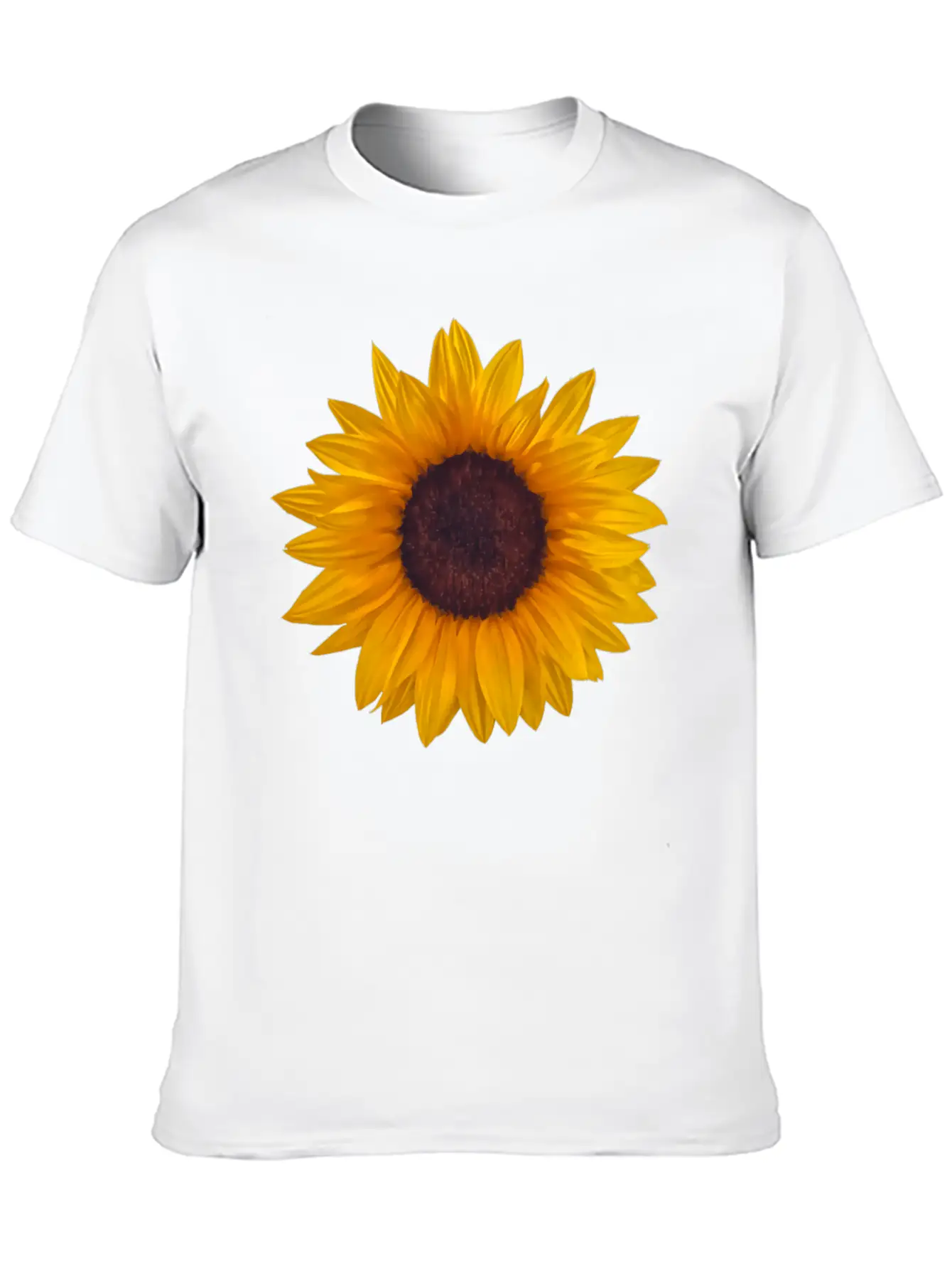 Golden Sunflower Comfortable Minimalist Graphic Tee – Summer Style Essential