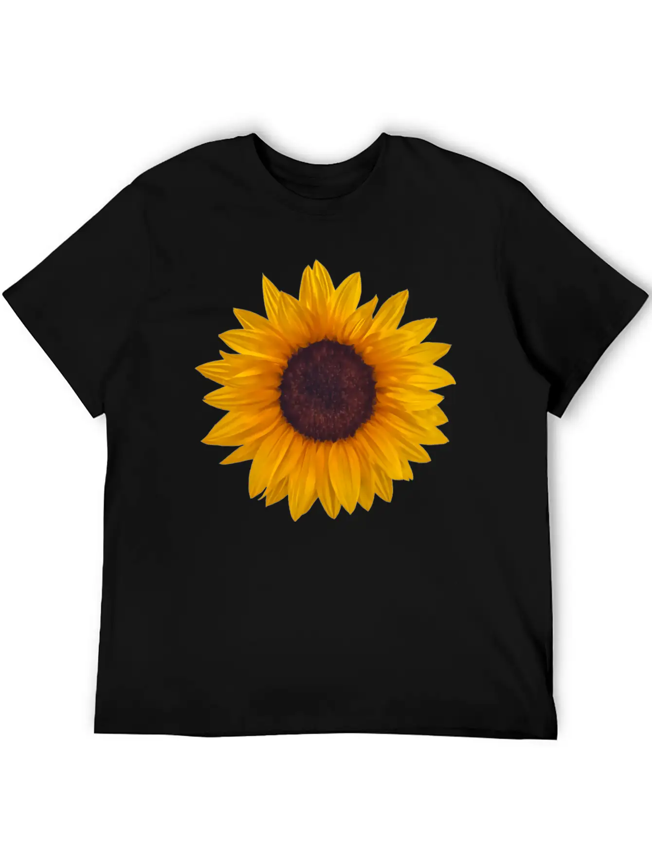 Golden Sunflower Comfortable Minimalist Graphic Tee – Summer Style Essential