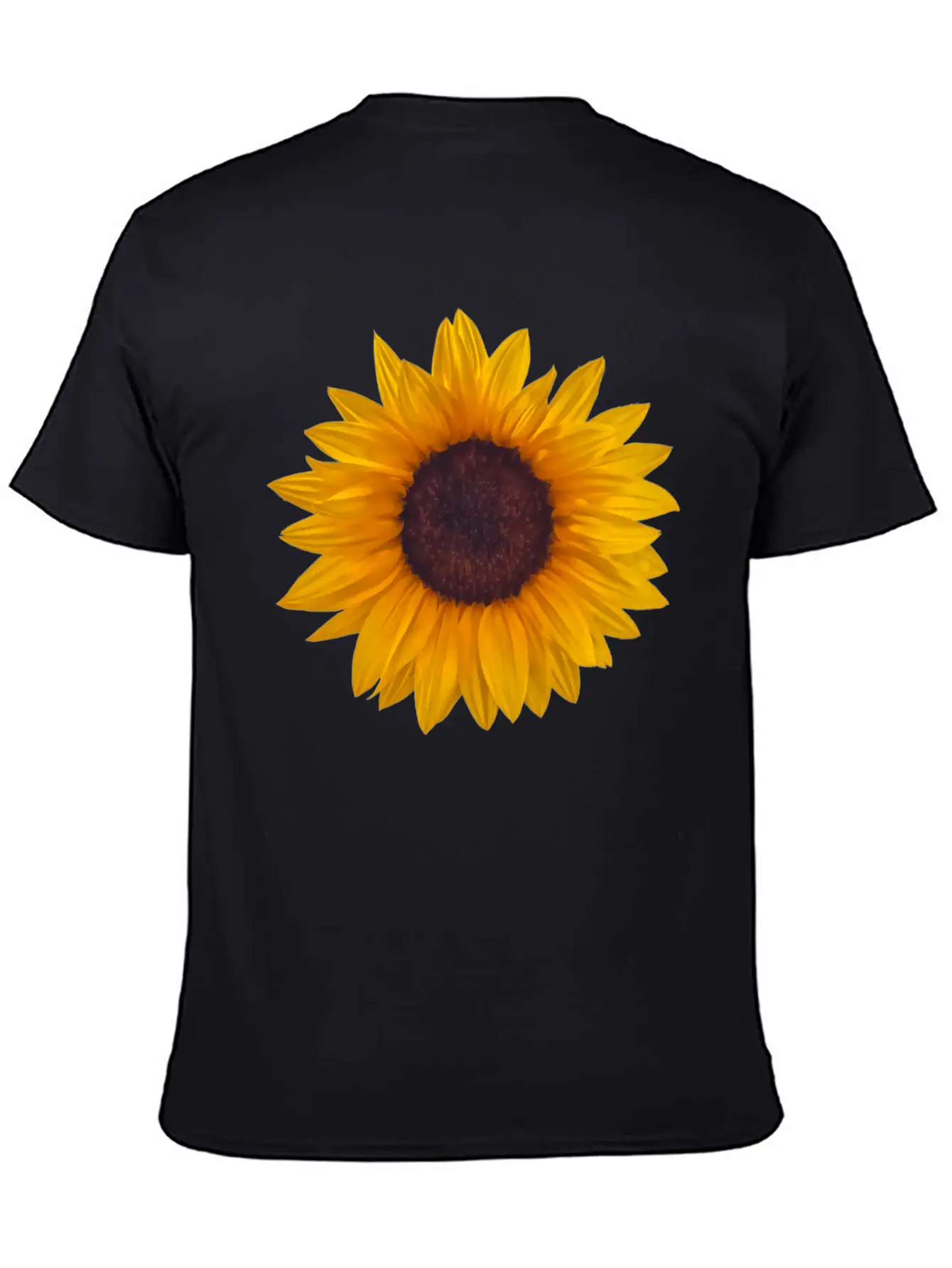 Golden Sunflower Comfortable Minimalist Graphic Tee – Summer Style Essential