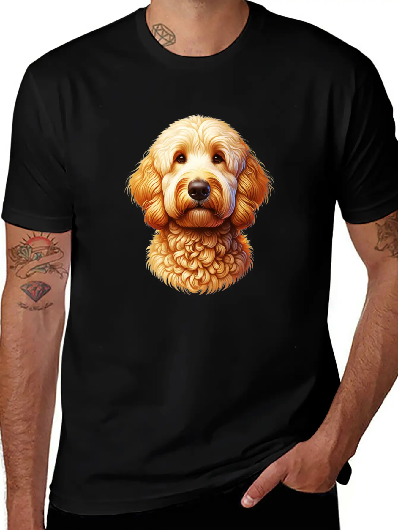 Goldendoodle Dog Comfortable Minimalist Graphic Tee – Summer Style Essential