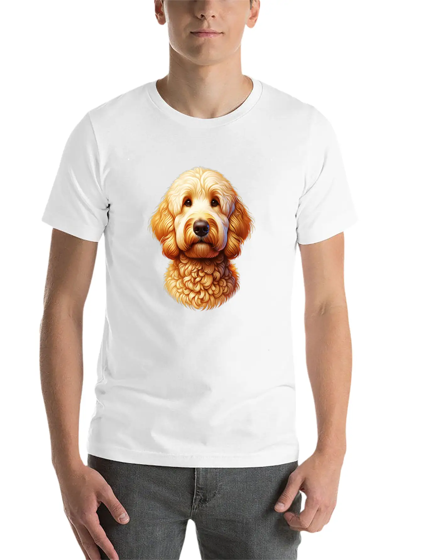 Goldendoodle Dog Comfortable Minimalist Graphic Tee – Summer Style Essential