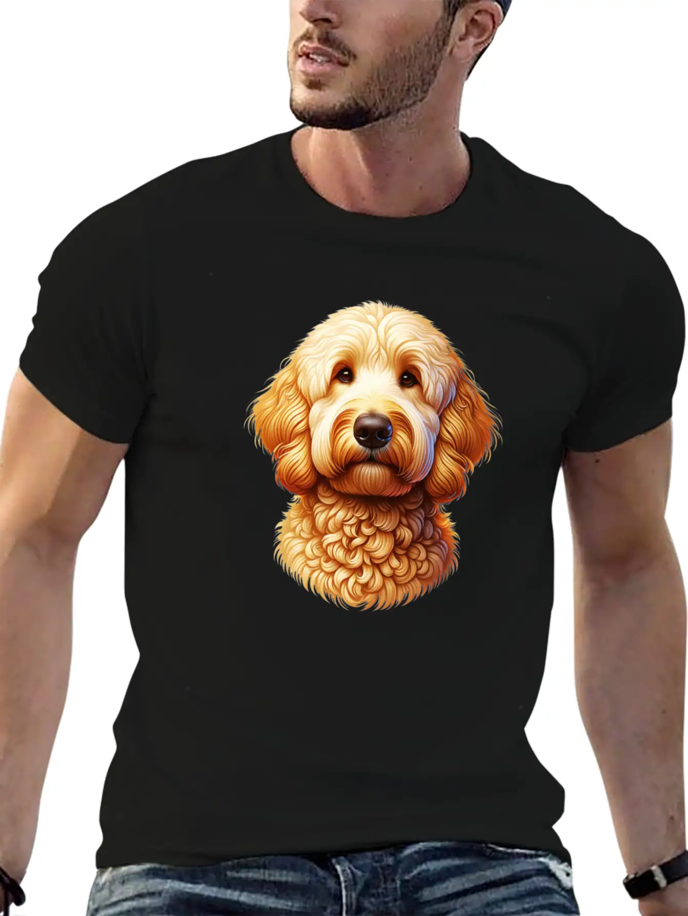 Goldendoodle Dog Comfortable Minimalist Graphic Tee – Summer Style Essential