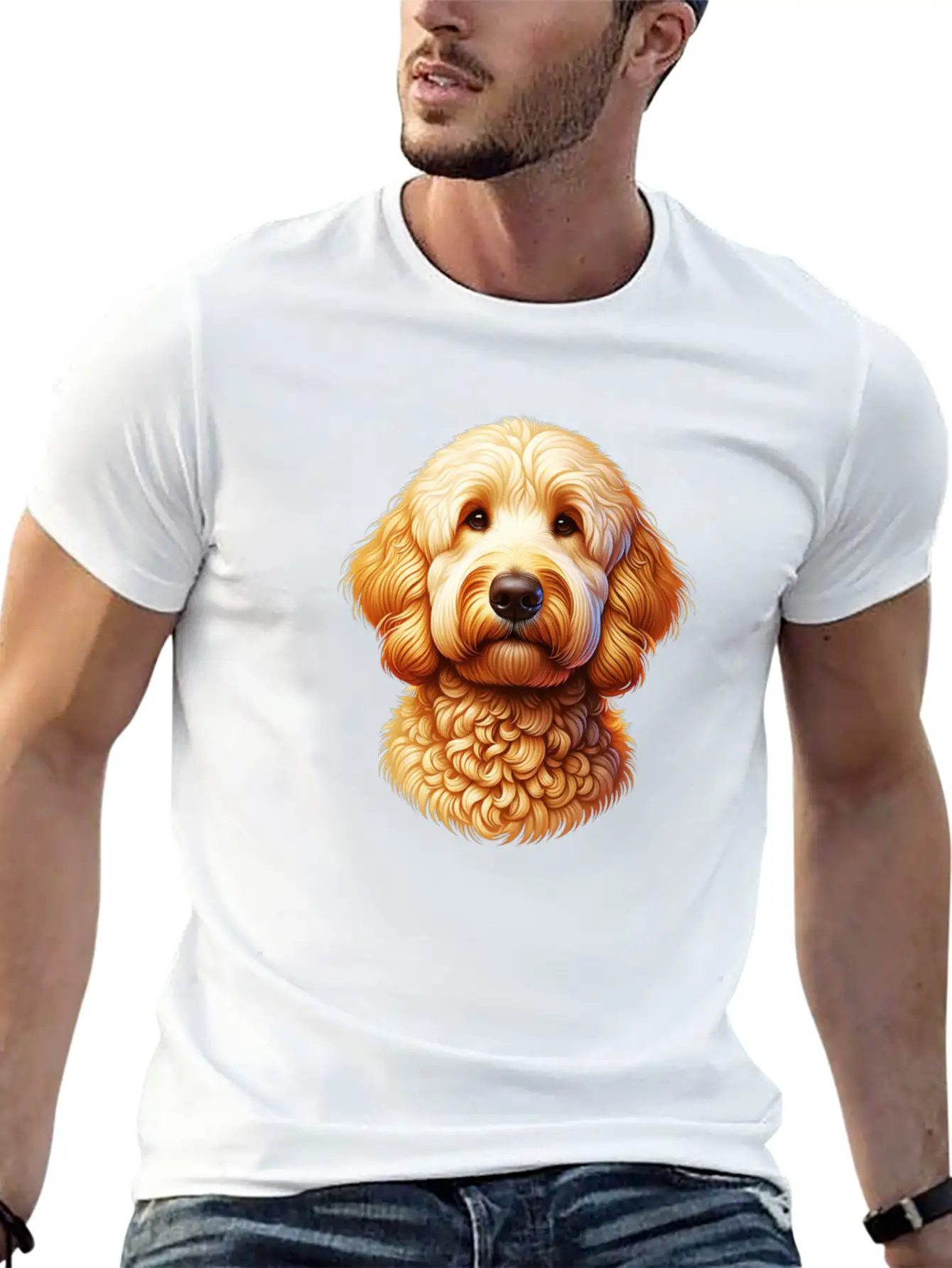 Goldendoodle Dog Comfortable Minimalist Graphic Tee – Summer Style Essential