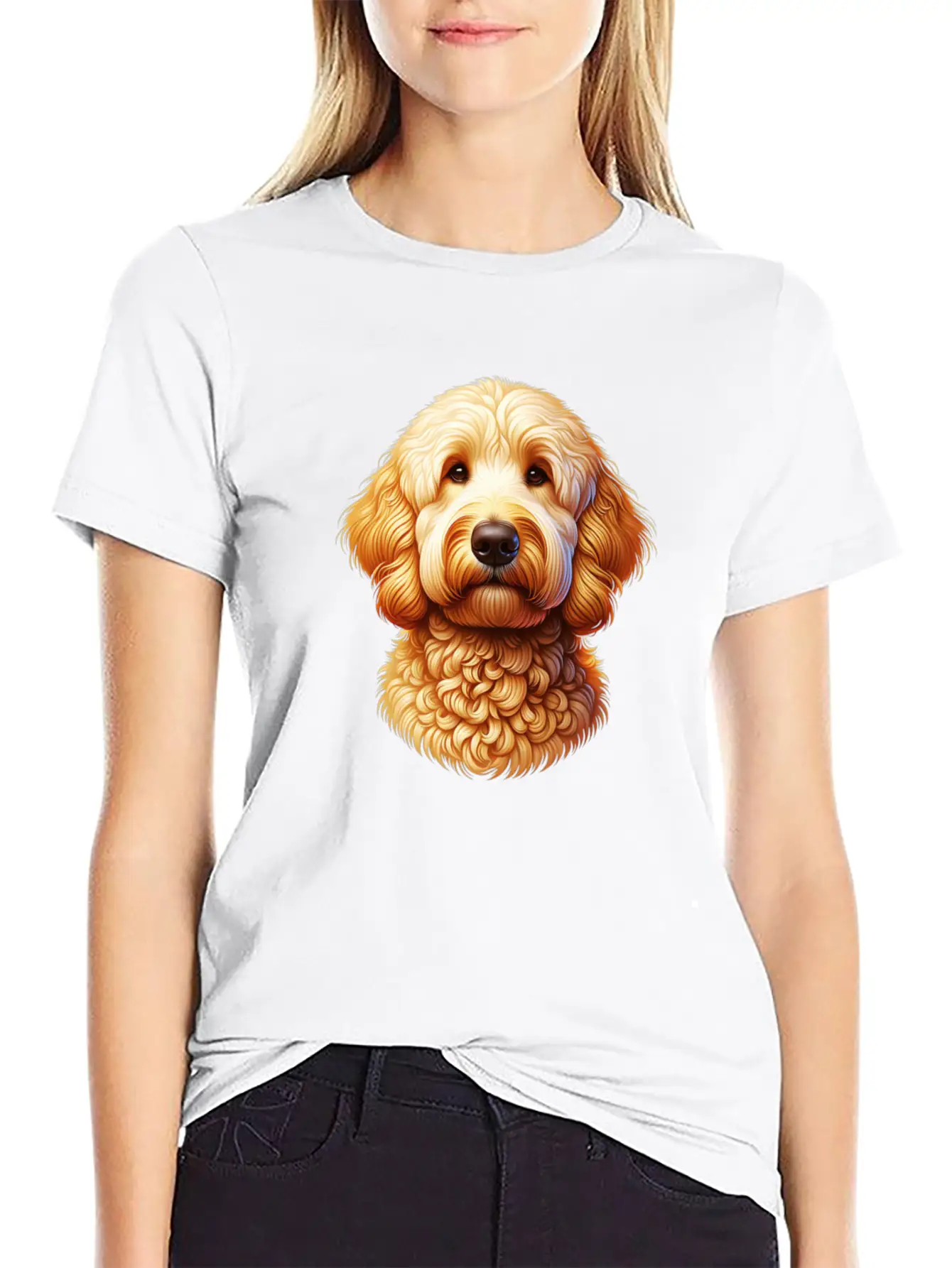 Goldendoodle Dog Comfortable Minimalist Graphic Tee – Summer Style Essential