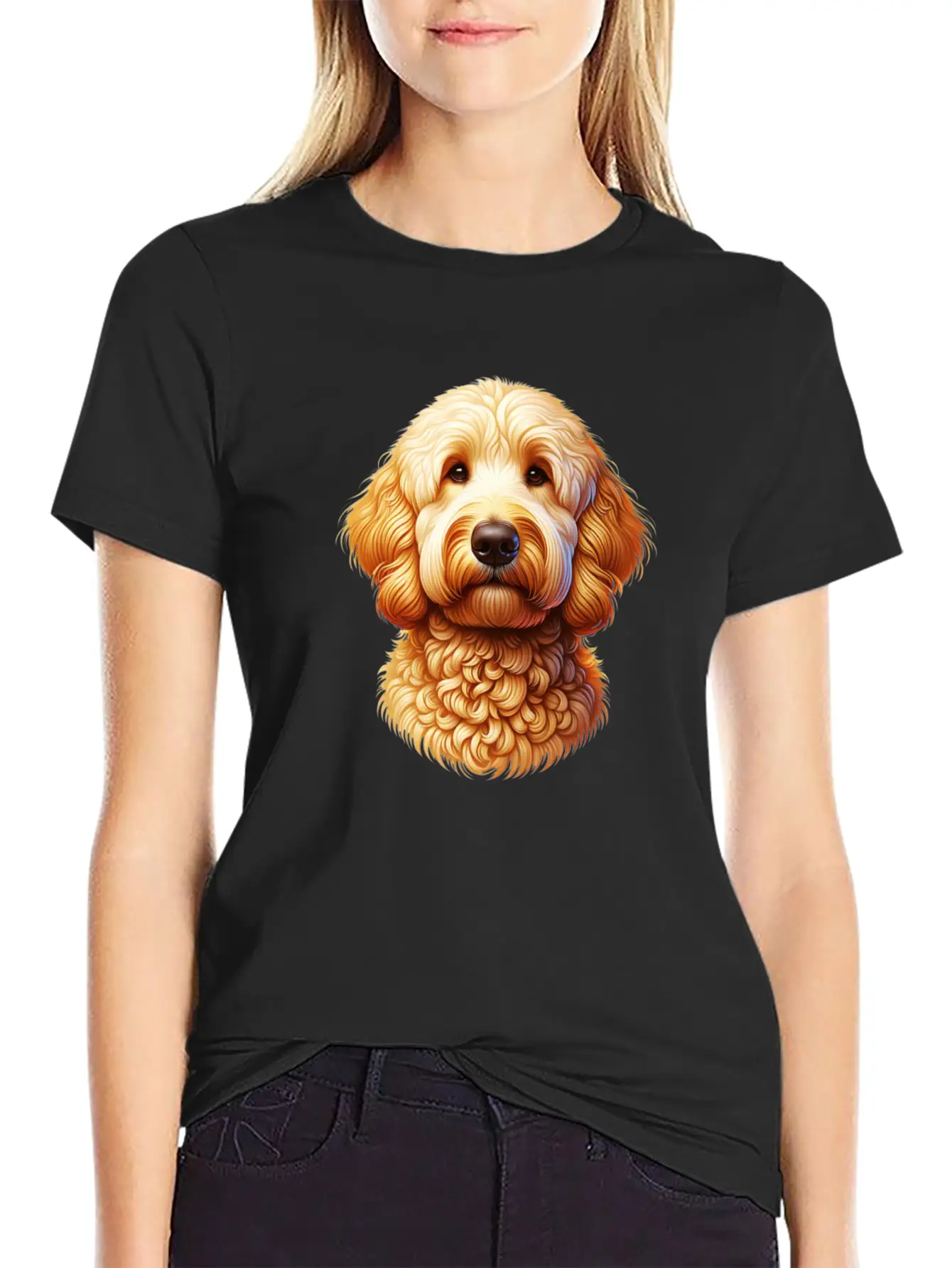 Goldendoodle Dog Comfortable Minimalist Graphic Tee – Summer Style Essential