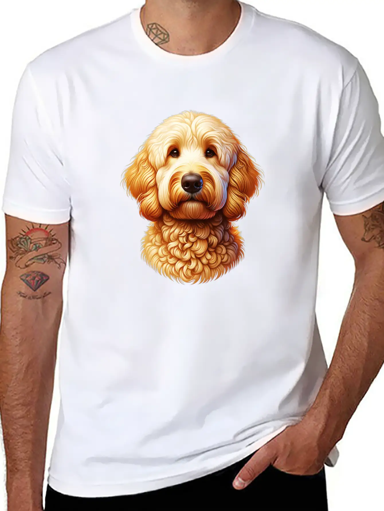 Goldendoodle Dog Comfortable Minimalist Graphic Tee – Summer Style Essential